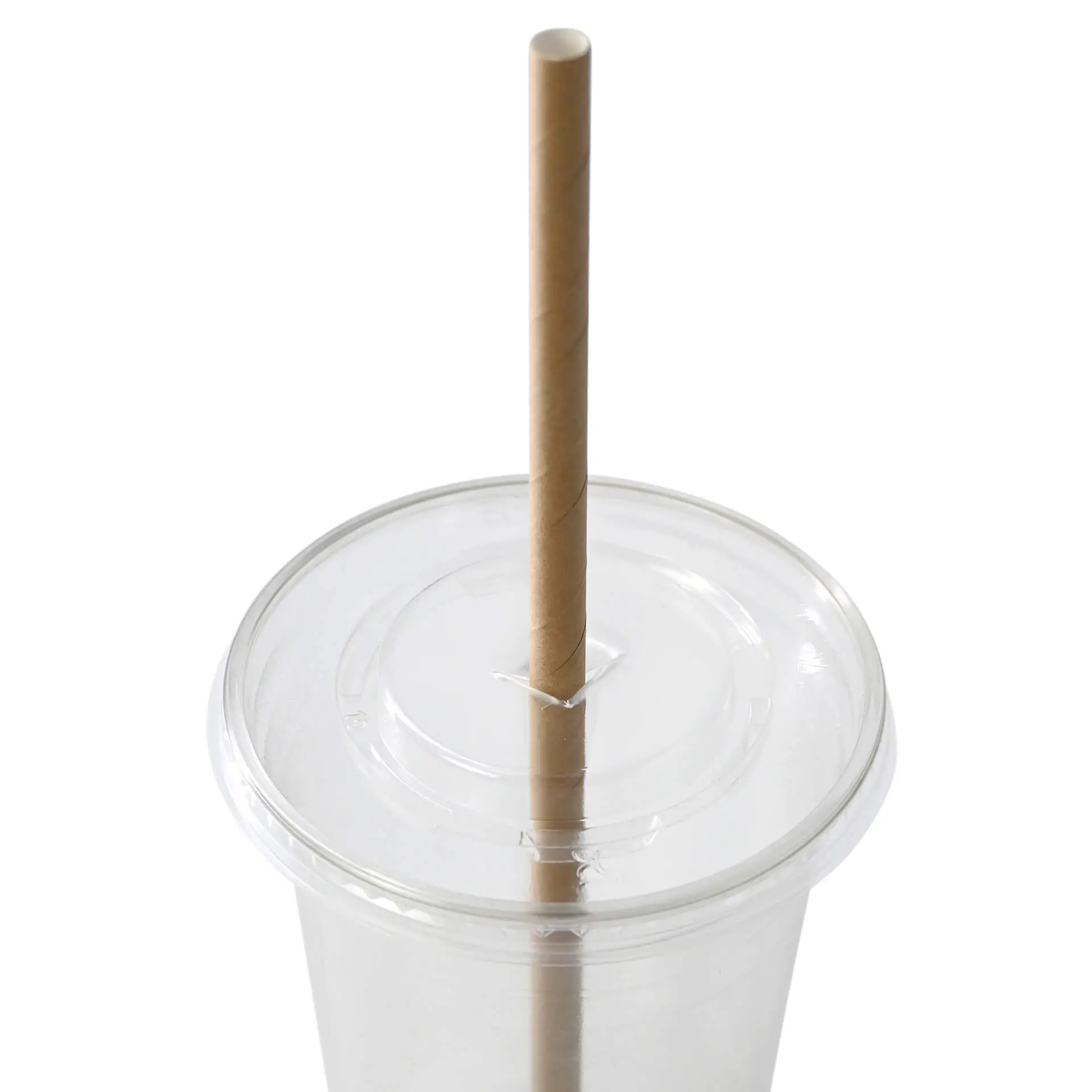 Trinkhalme Jumbo aus Papier 23 cm, Ø 0,8 cm, braun