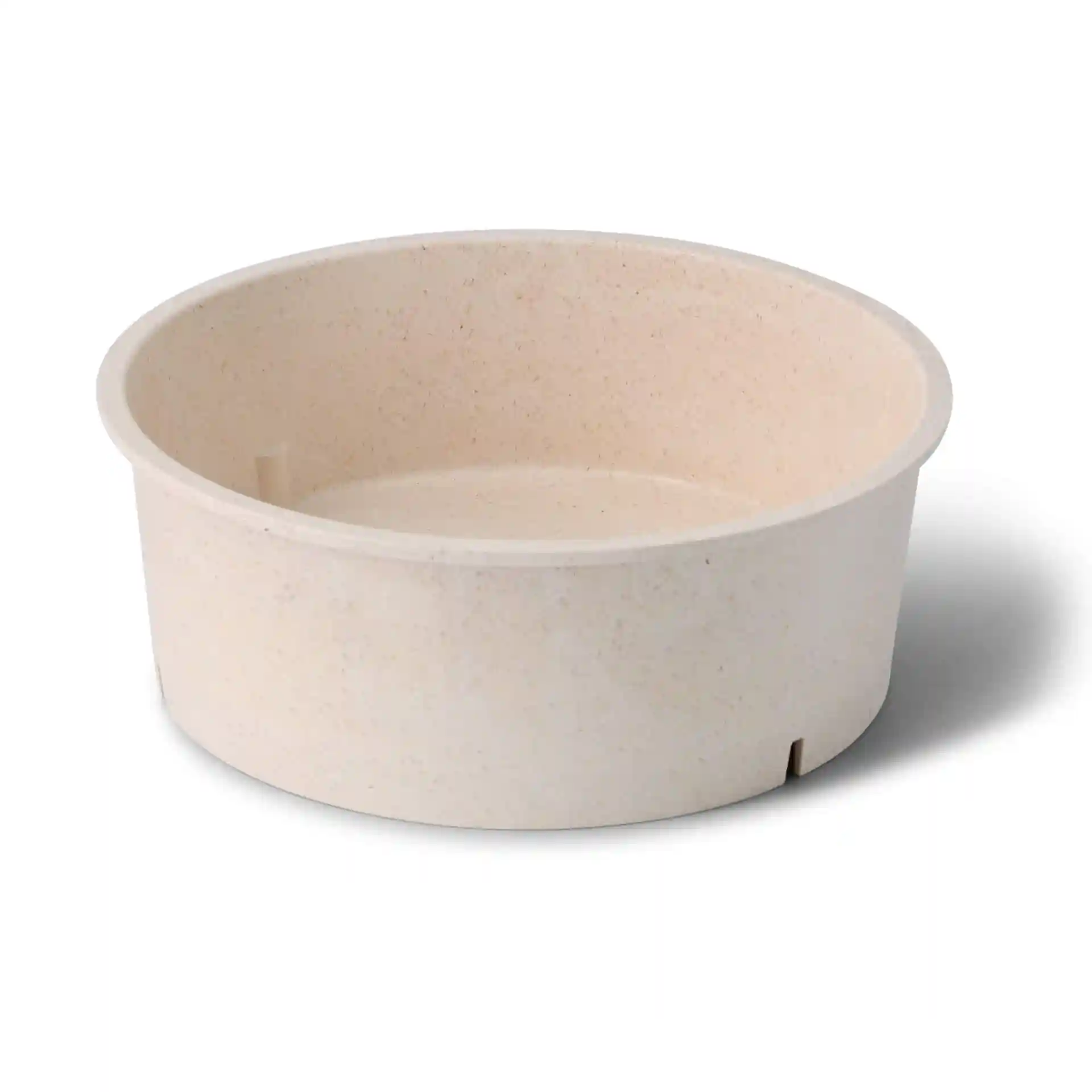 Runde wiederverwendbare Schüssel in cremeweiß, 1000 ml Fassungsvermögen, Durchmesser 184 mm, Höhe 68 mm.