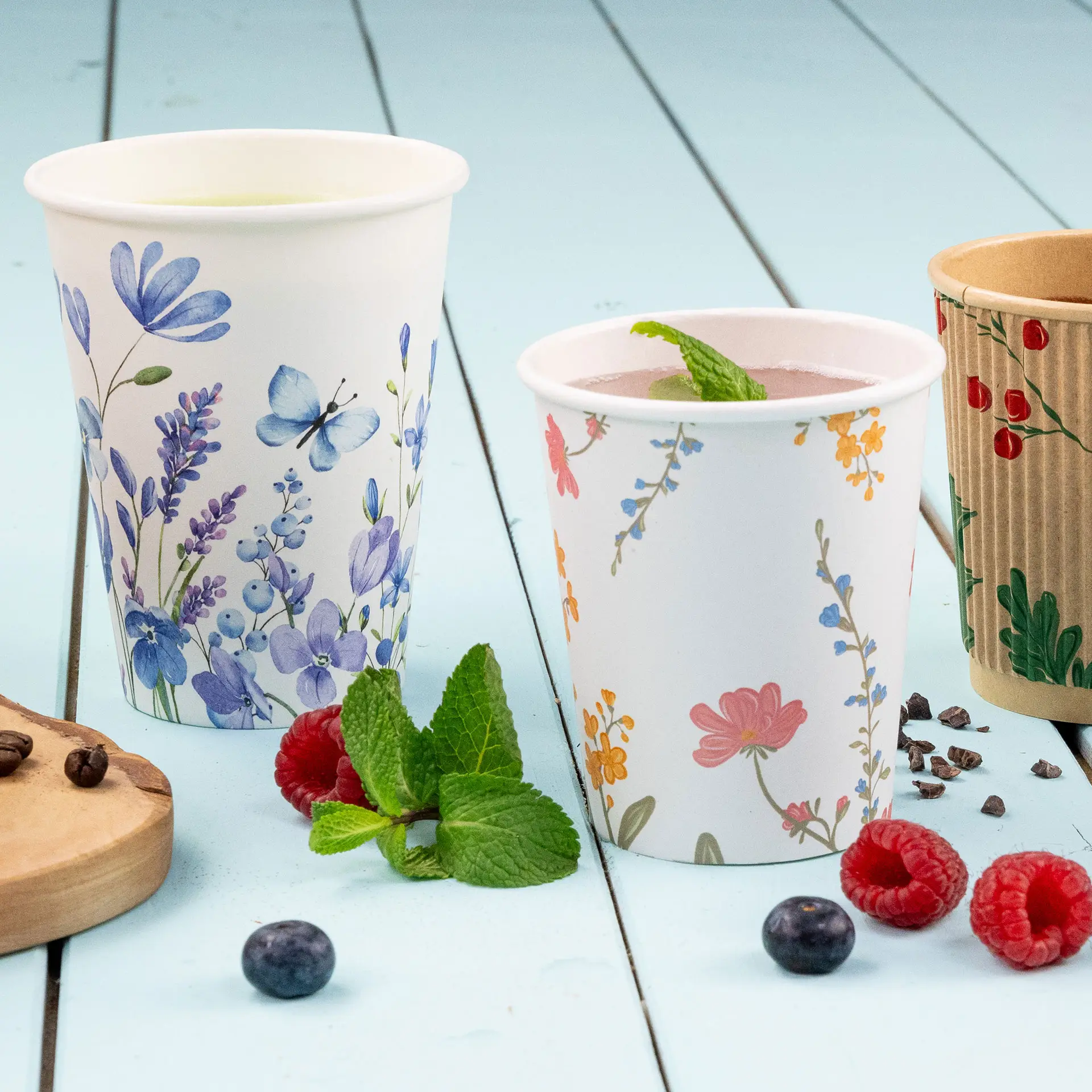 8 oz Paper cup printed with "Spring", Ø 80 mm, white