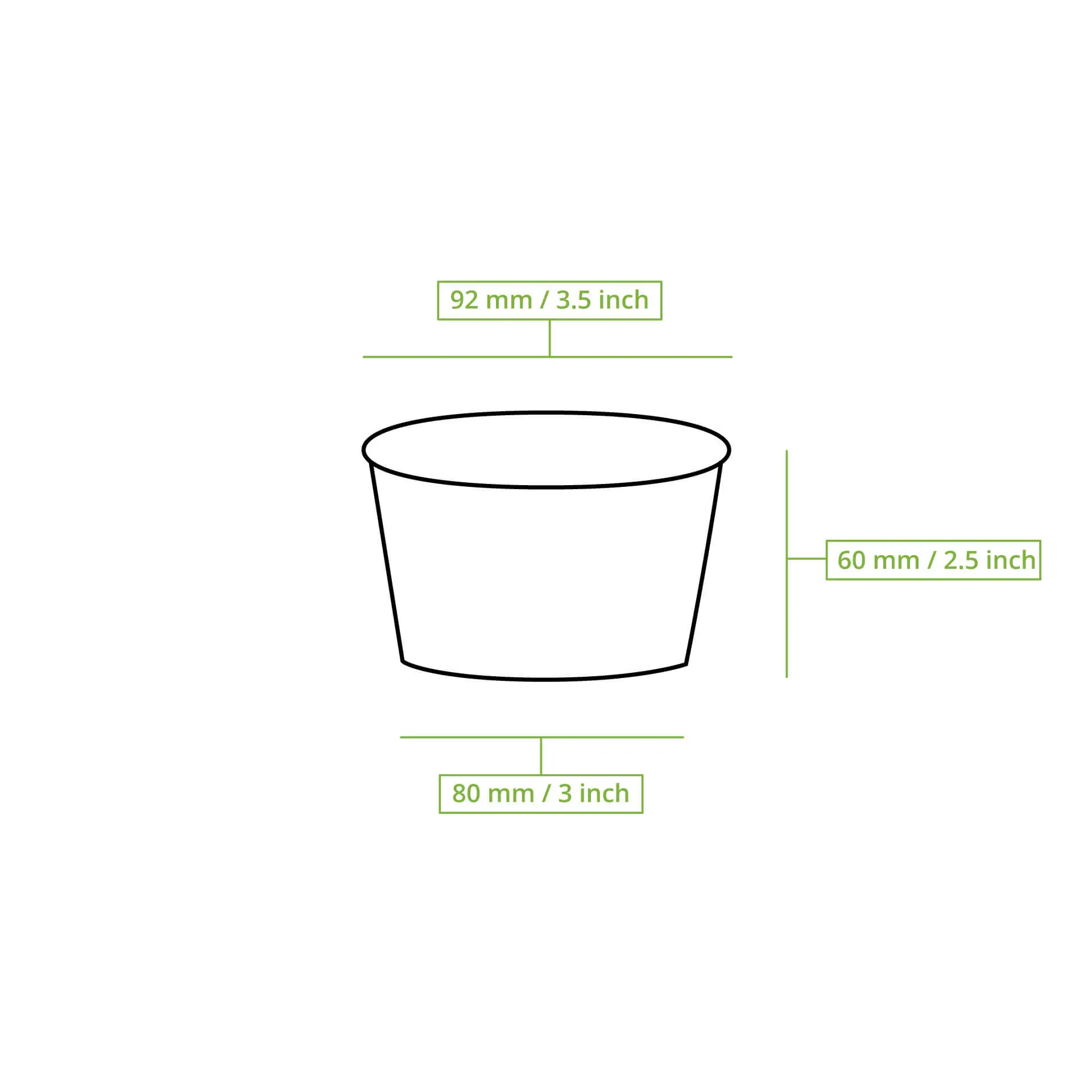 Eisbecher aus Pappe M, 200 ml, max. 270 ml, Ø 92 mm, weiß Eisbecher aus Pappe M, 200 ml, max. 270 ml, Ø 92 mm, weiß