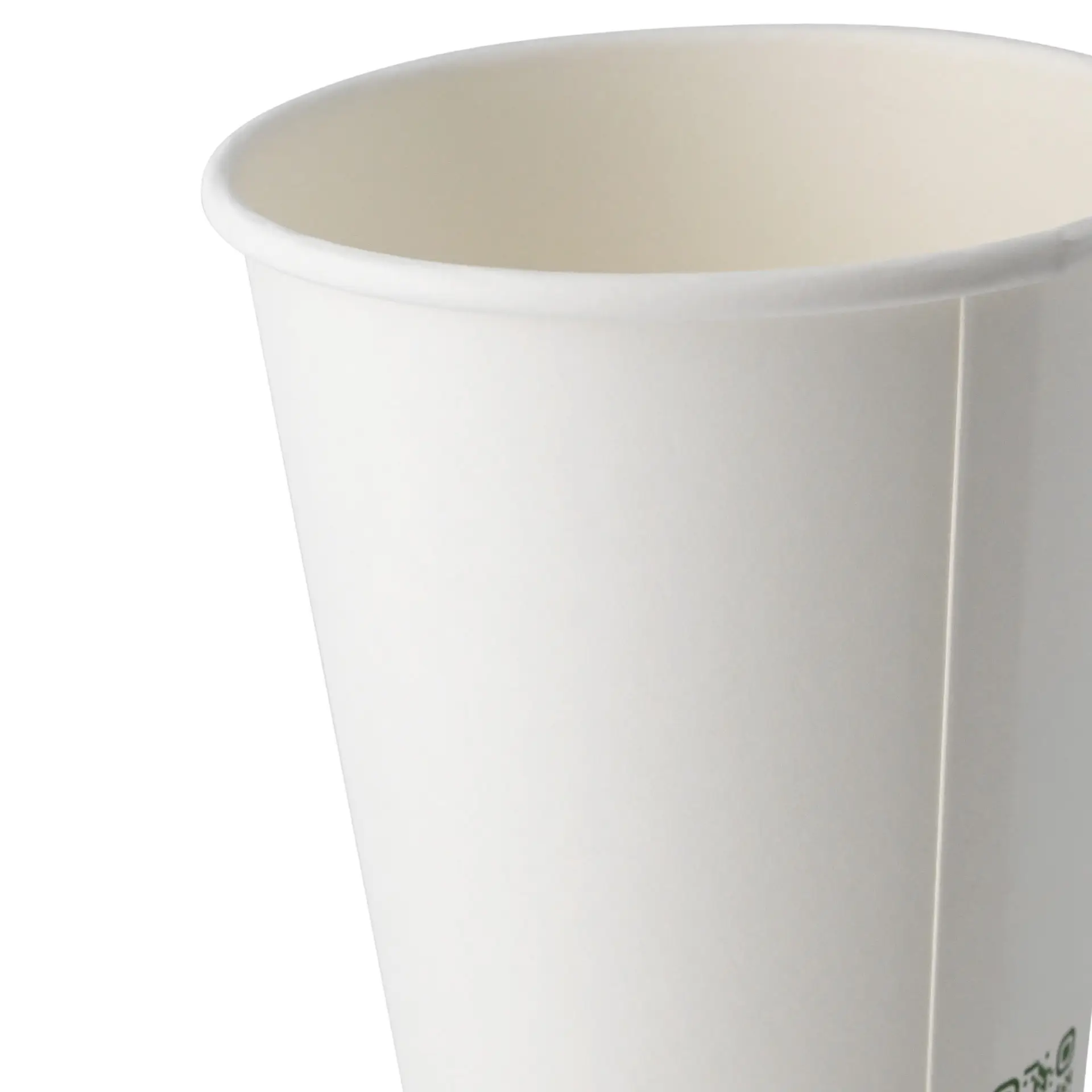 White paper cup with a single wall, 400 ml capacity, and a diameter of 90 mm.