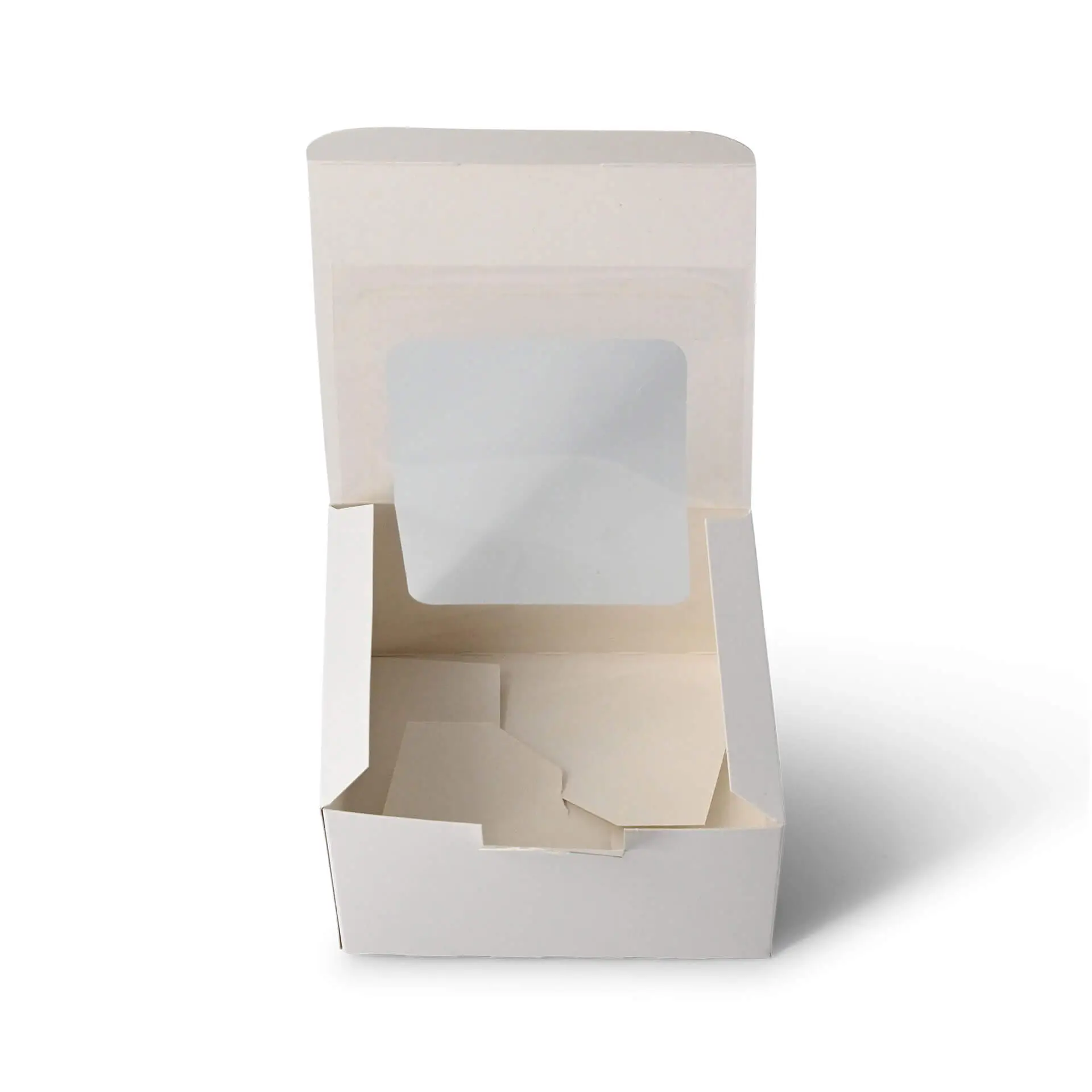 Patisserie Verpackungen 13 x 11 x 8 cm, Zellulose-Fenster, weiß Patisserie Verpackungen 13 x 11 x 8 cm, Zellulose-Fenster, weiß