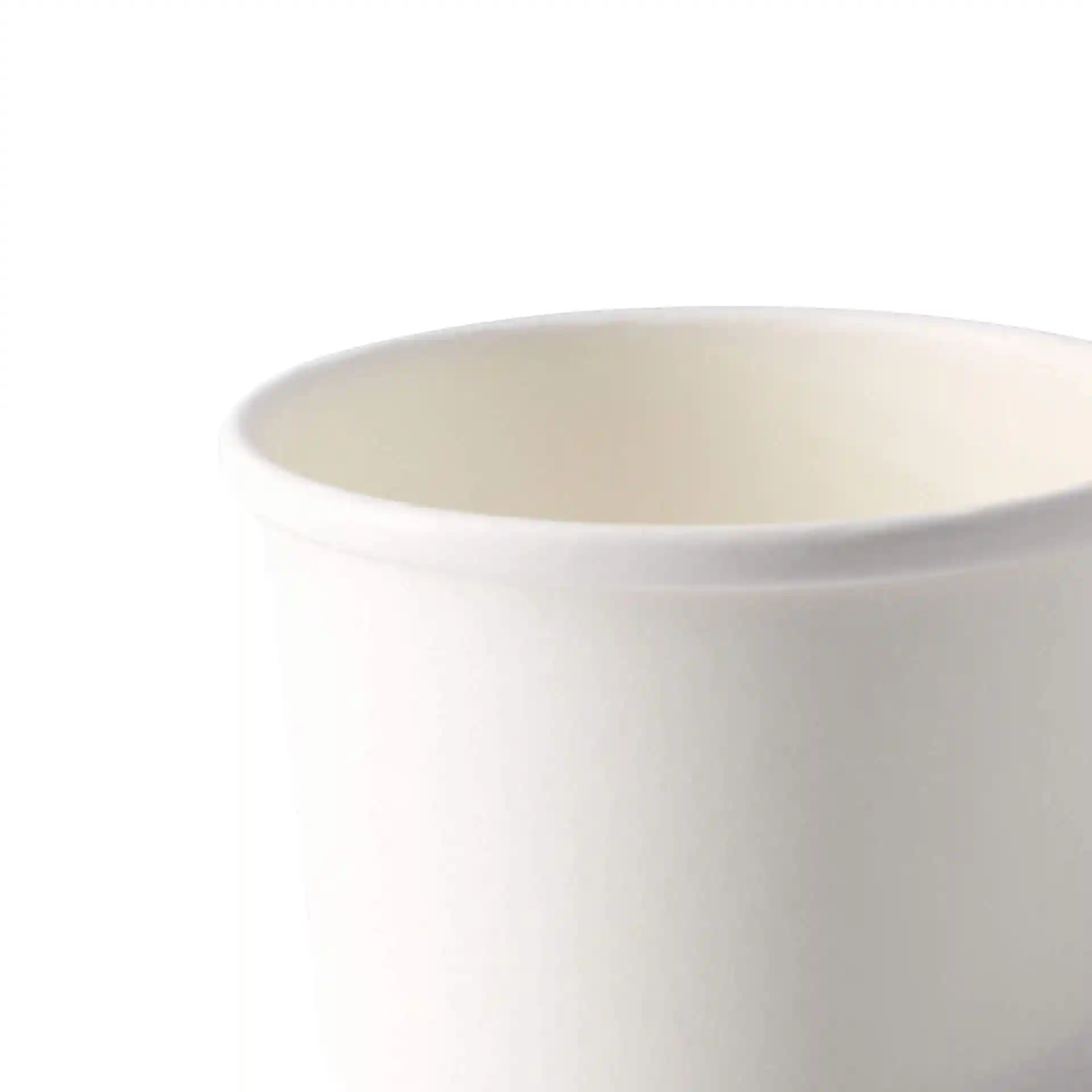 Weißer Pappbecher für Suppe, rund, 8 oz Kapazität, Durchmesser 90 mm.