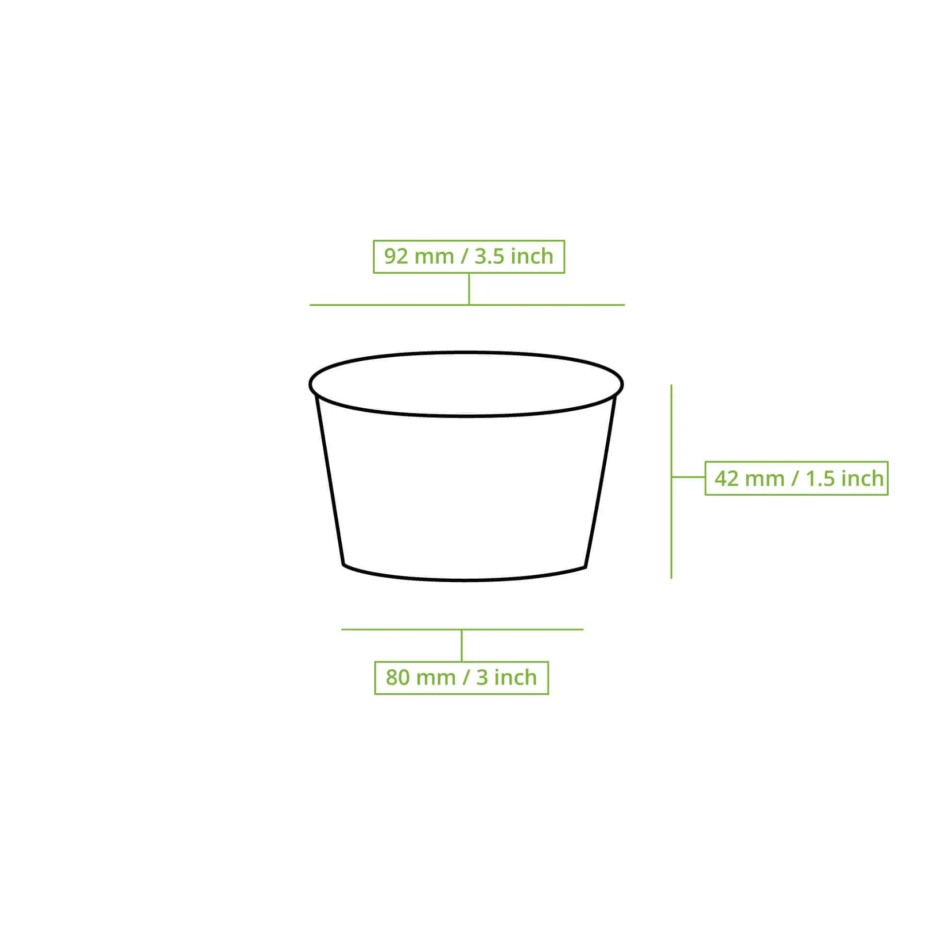 4 oz, max. 6 oz Paper cups ice cream XS (coated), Ø 92 mm, brown 4 oz, max. 6 oz Paper cups ice cream XS (coated), Ø 92 mm, brown