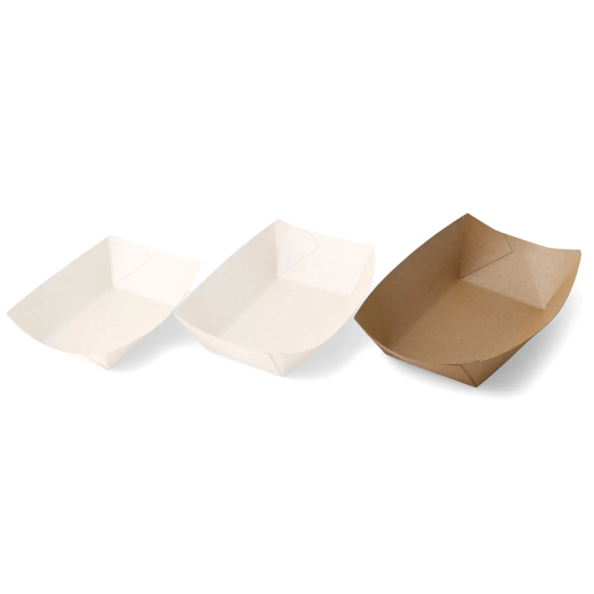 Premium Paper Food Trays 800 ml, brown, bio-coated Premium Paper Food Trays 800 ml, brown, bio-coated