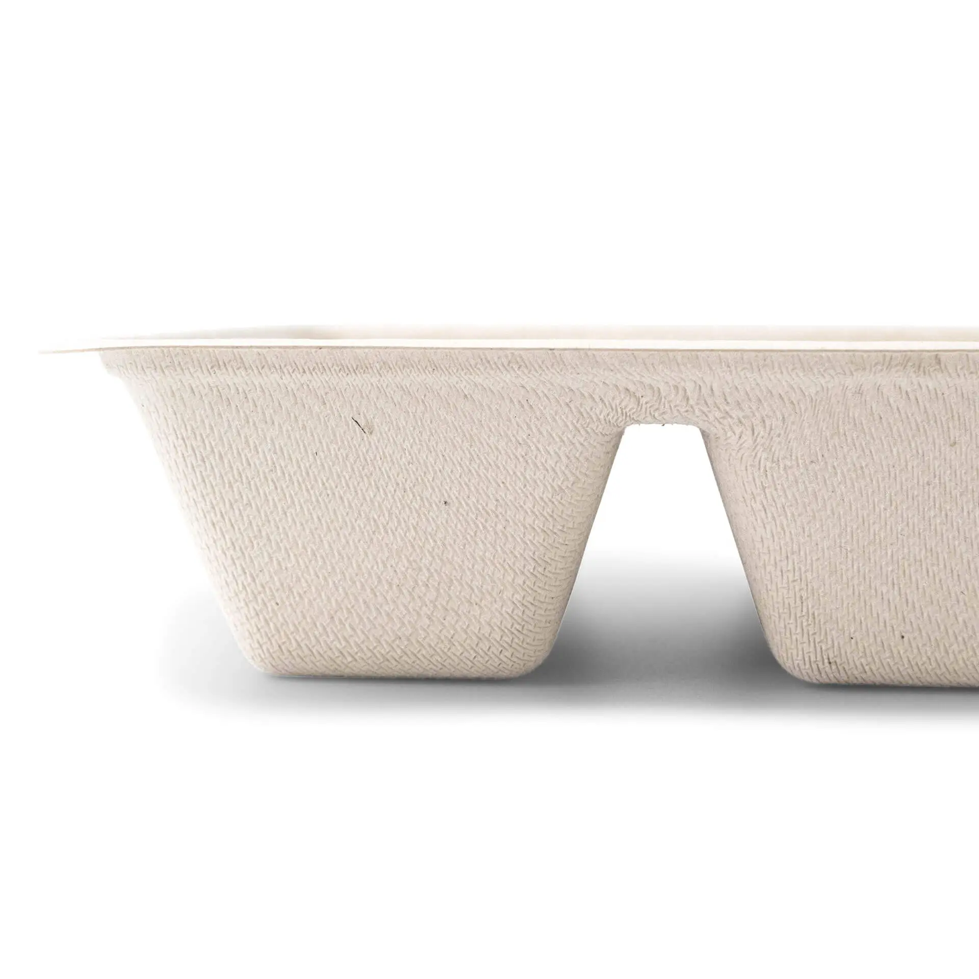 Pommesschale aus Zuckerrohr,  2 Kammern, 12 x 20 x 3,5 cm dtw012301-pommesschale-aus-zuckerrohr-2-kammern-12-x-20-x-35-cm-3