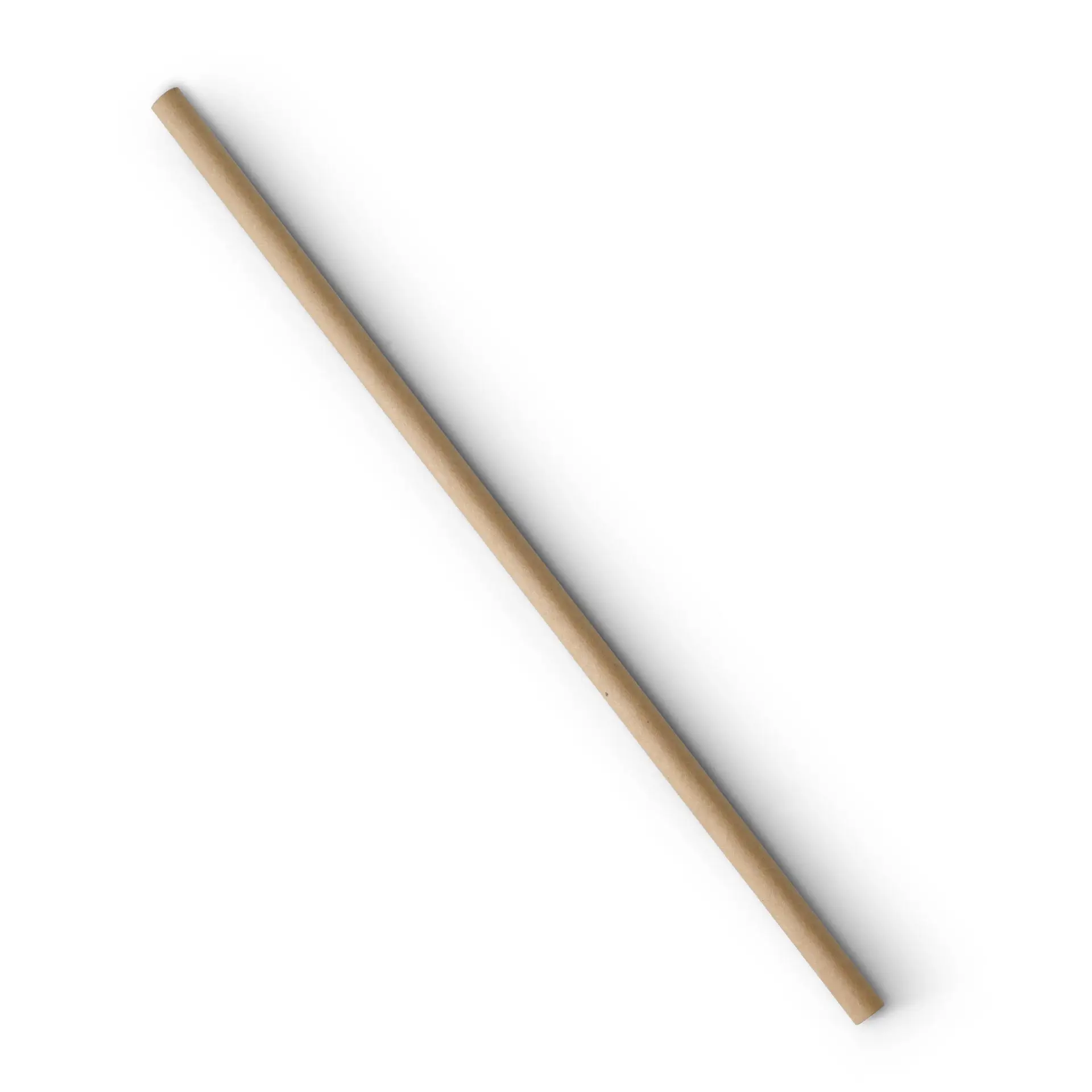 Drinking straw 20 cm, Ø 0,6 cm, brown, vertically rolled