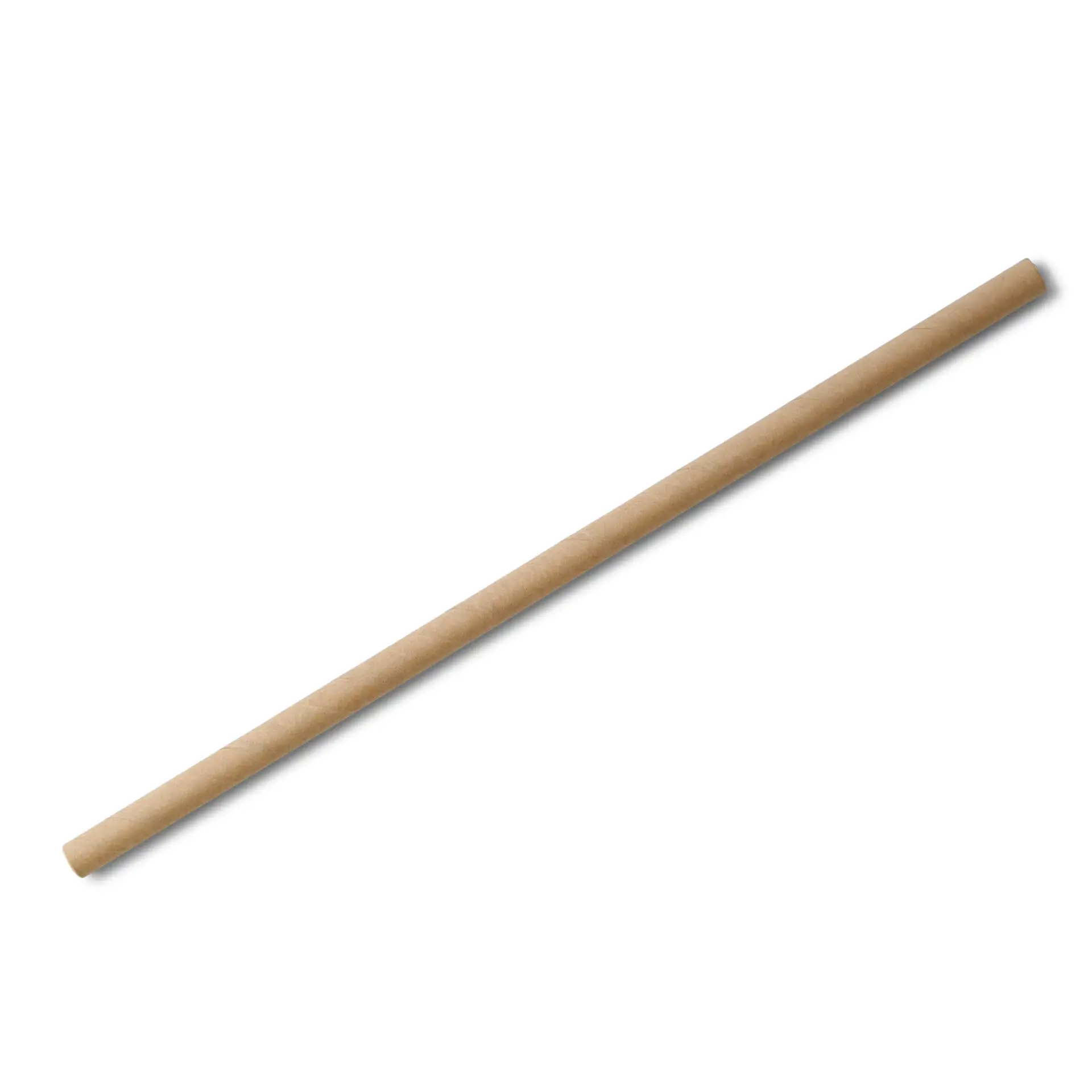 Trinkhalme Jumbo aus Papier 23 cm, Ø 0,8 cm, braun