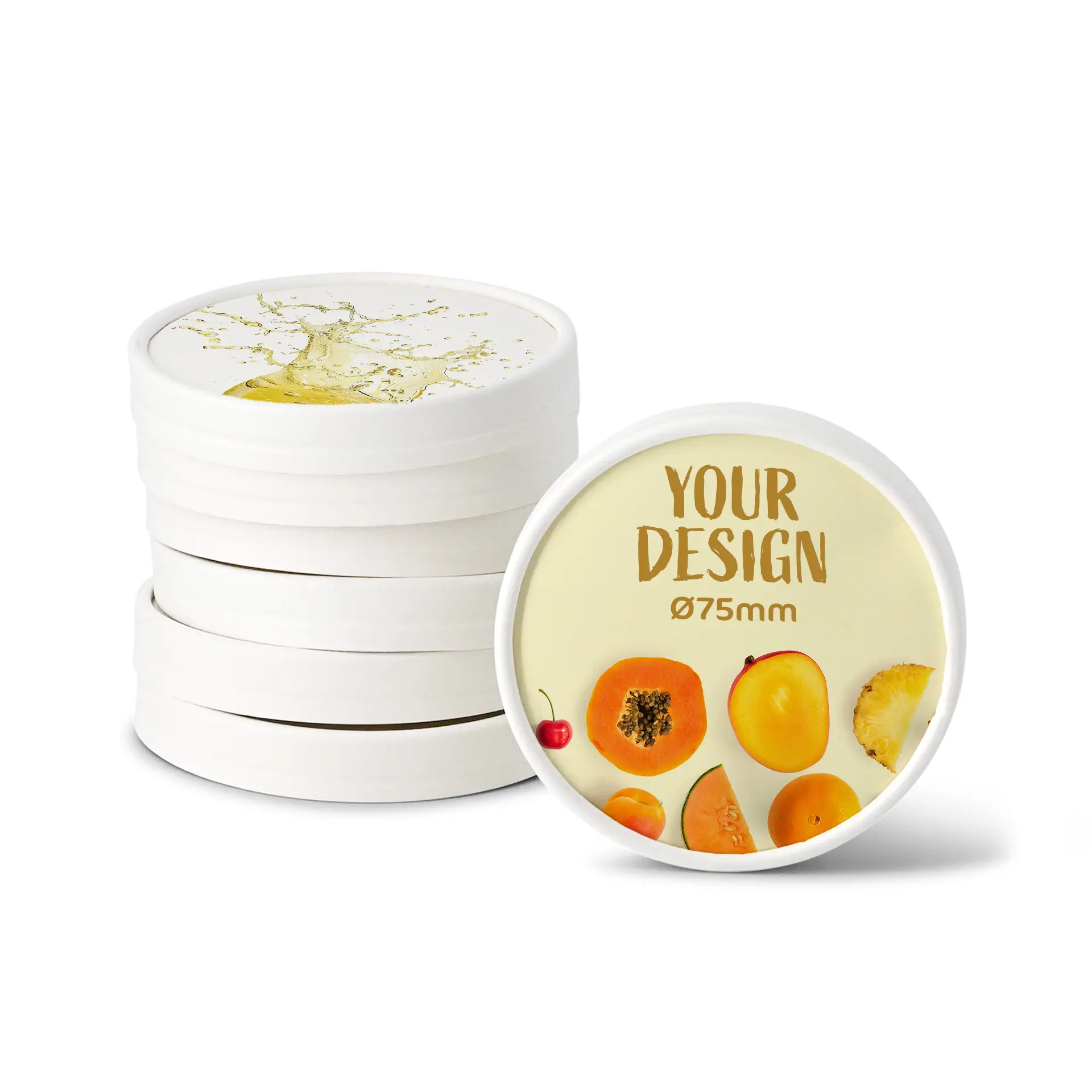 Bedruckte Papier-Eisbecher – Töpfe Und Dosen Für Dessert, Süßigkeiten, Für 1, 2 Oder 3 Kugeln, Von Grab & Go, UK