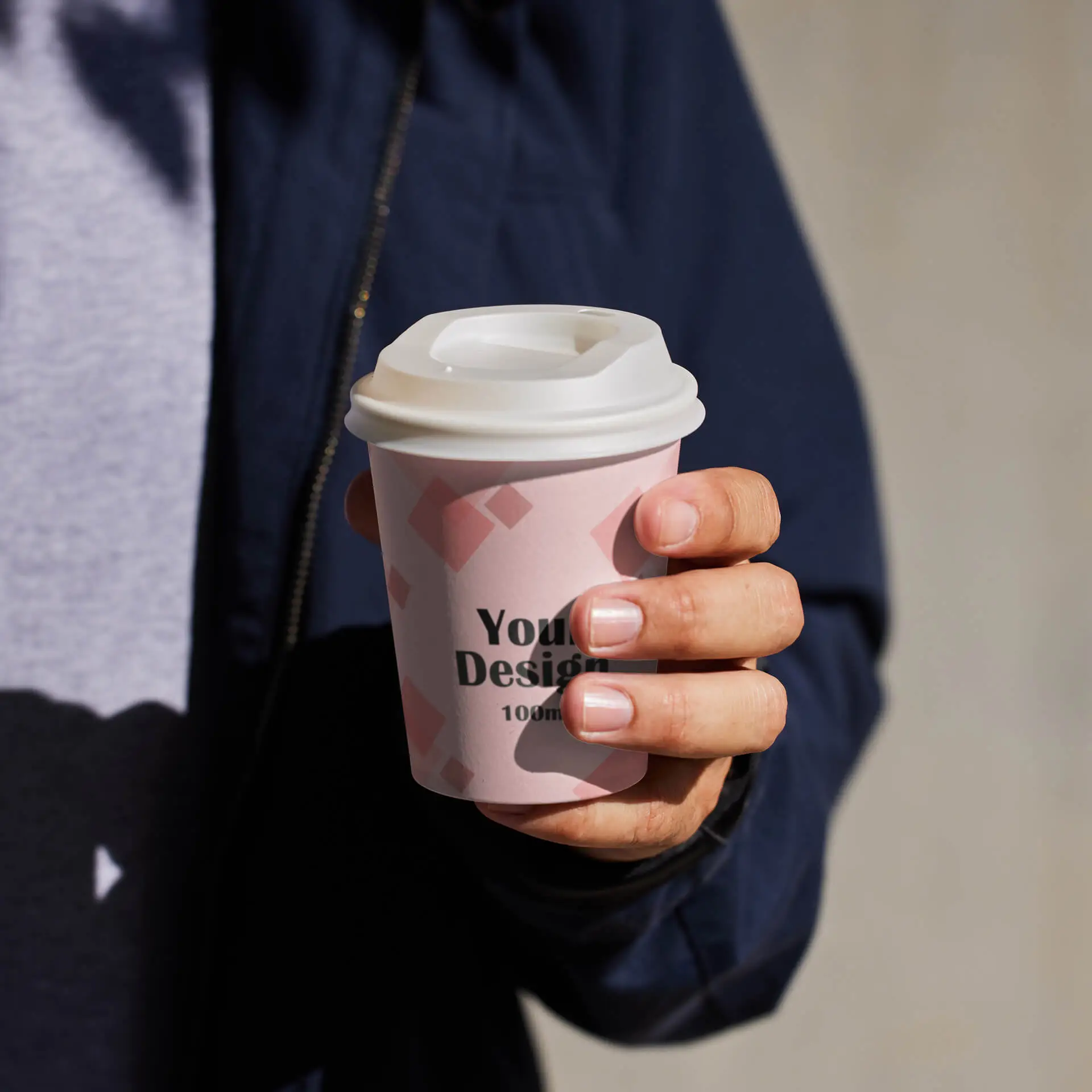 Printed take away coffee cups 100 ml / 4 oz, matt