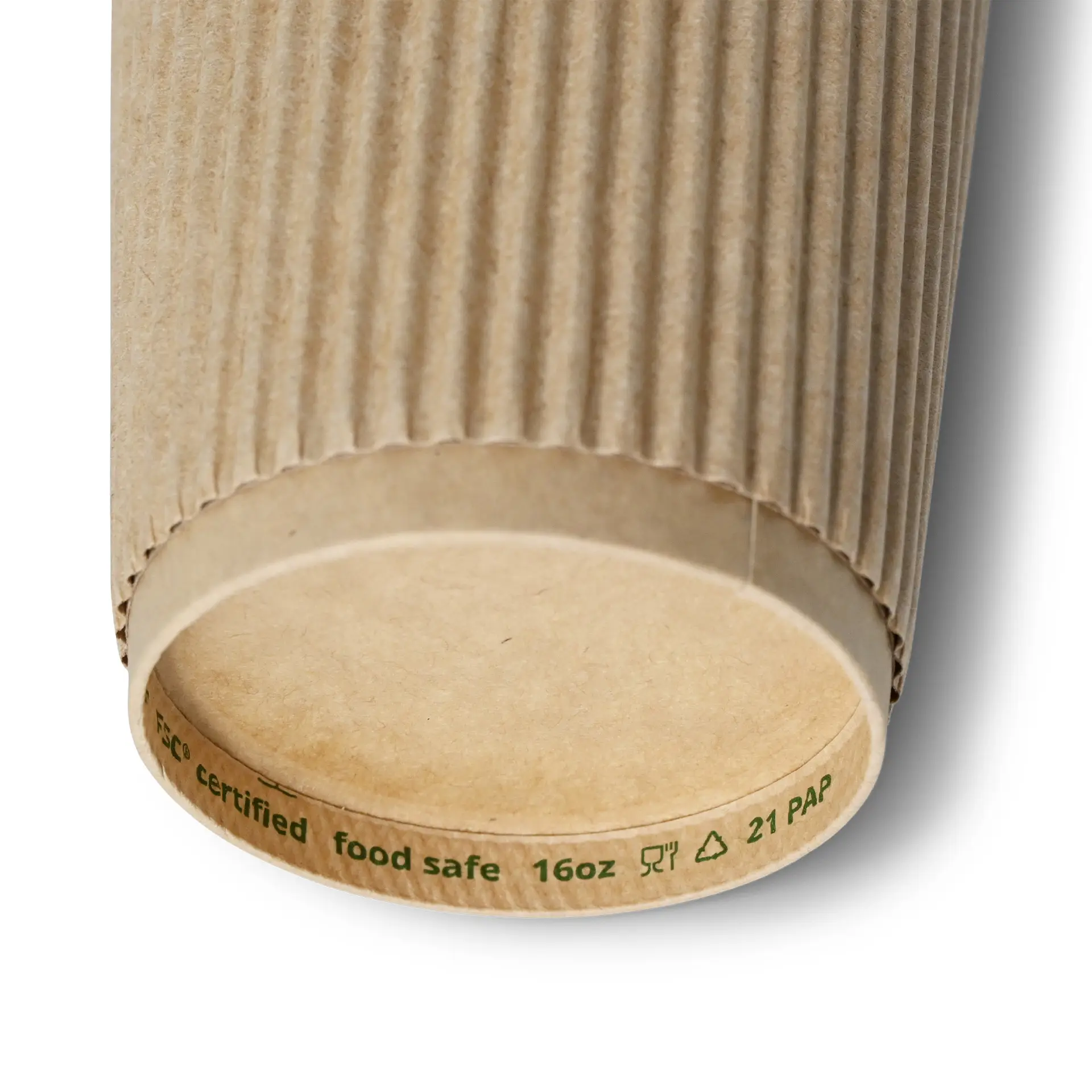 16 oz Takeaway coffee cups / Ripple cups, Ø 90 mm, kraft