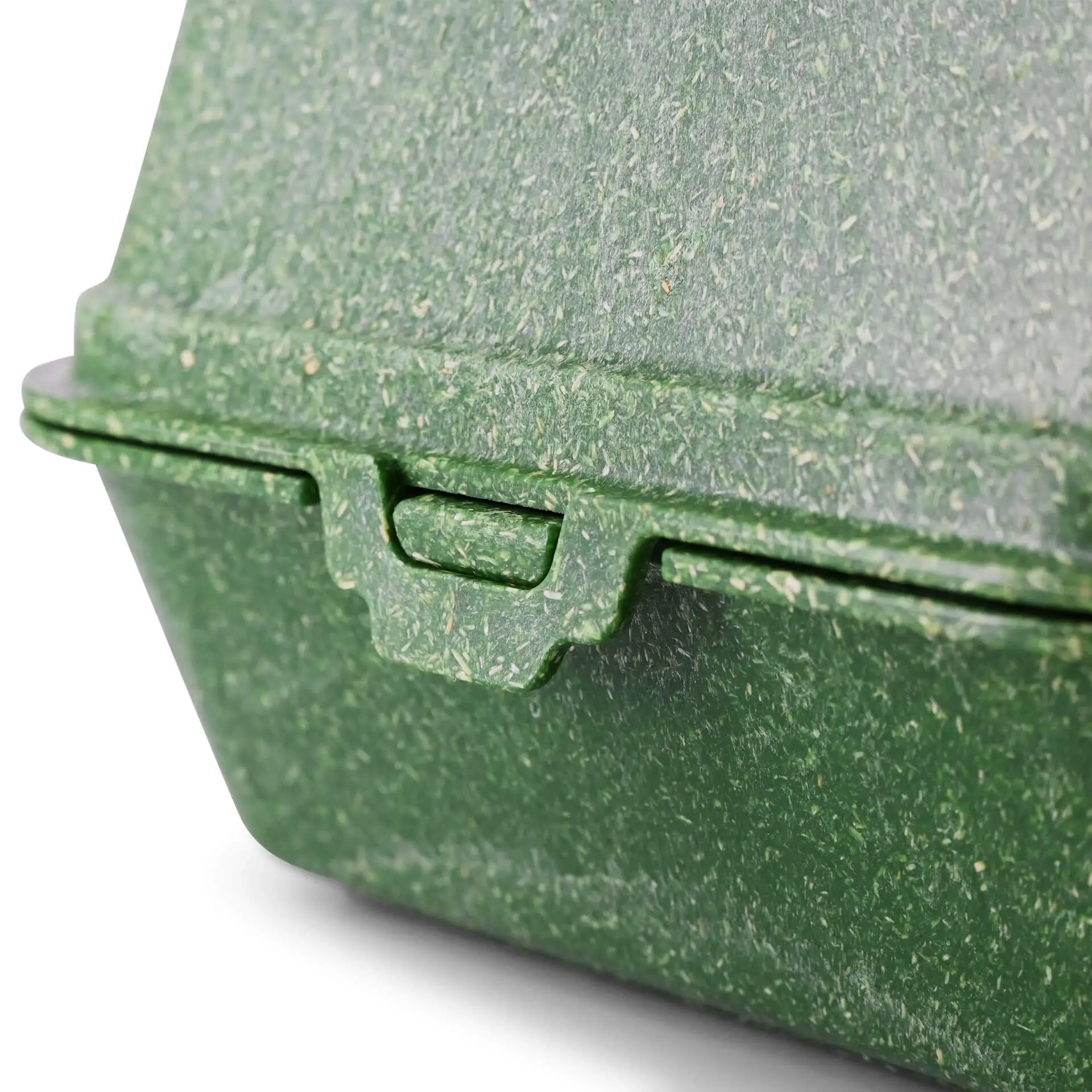| 2 FÜR 1 | Mehrweg Burgerboxen "merways Box" 16 x 15 x 8,5 cm, Spinat / dunkelgrün