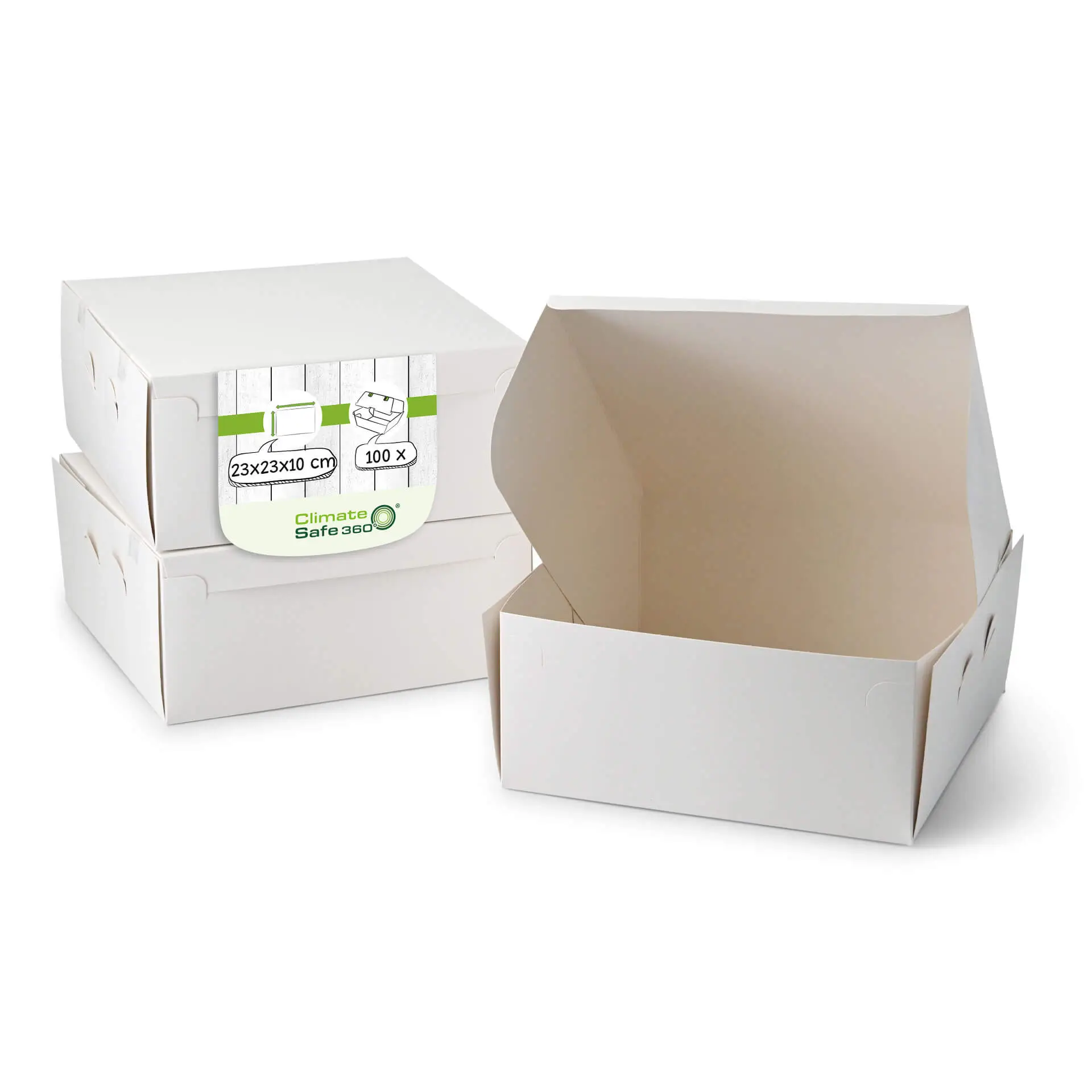 Cakebox M, 23 x 23 x 10 cm, white