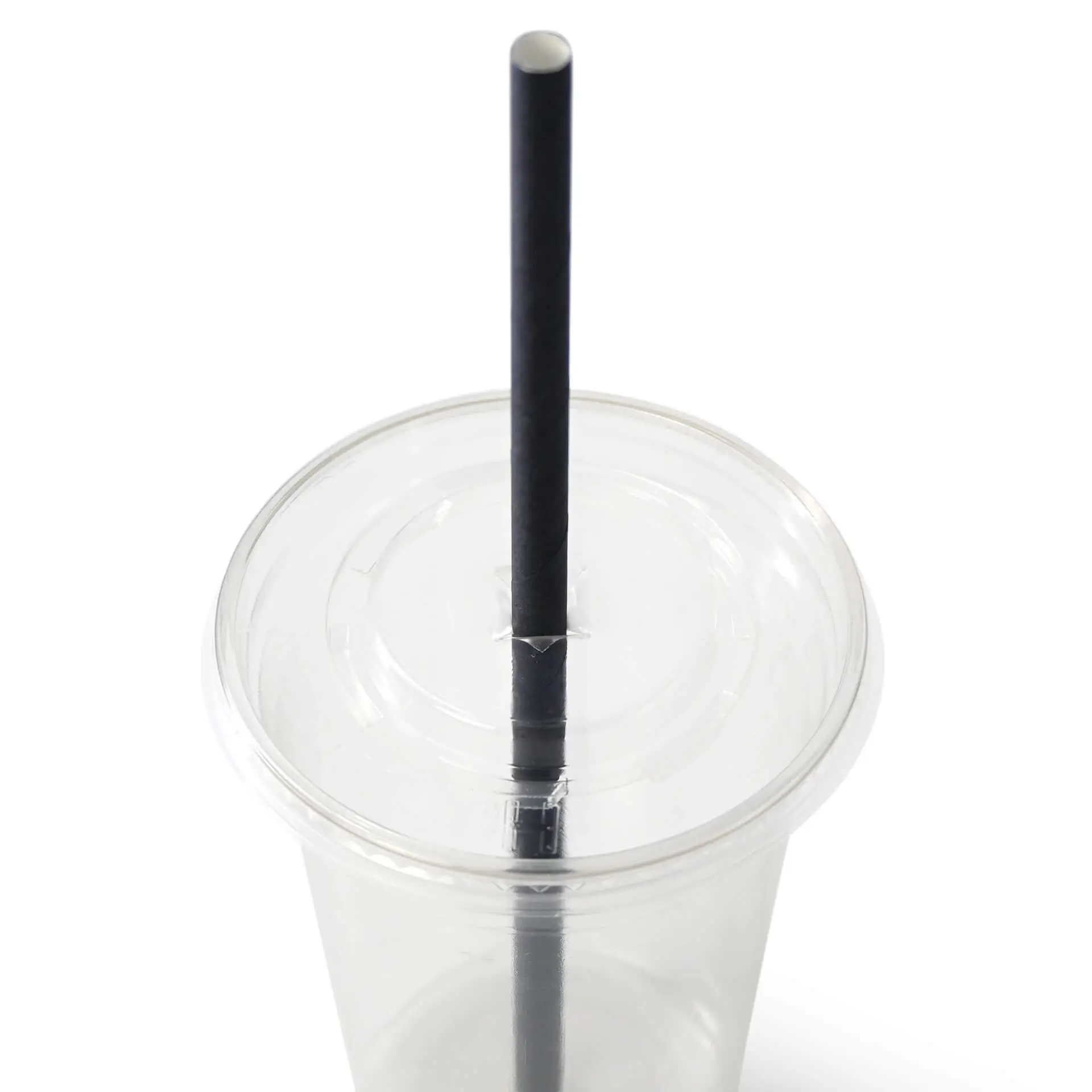 Trinkhalme Jumbo aus Papier 23 cm, Ø 0,8 cm, schwarz