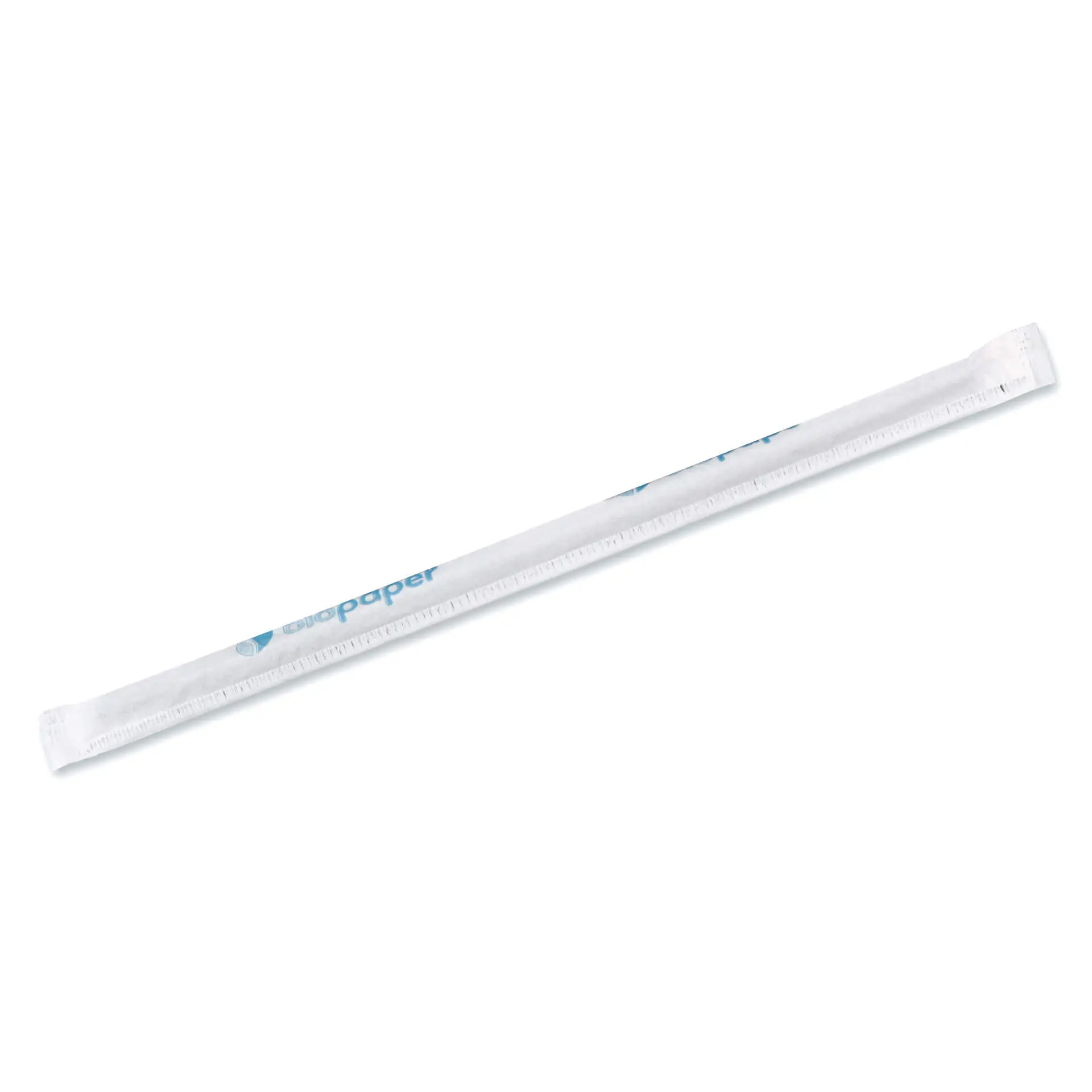 Trinkhalme aus Papier flexibel 22 cm, Ø 0,5 cm, schwarz, einzeln verpackt