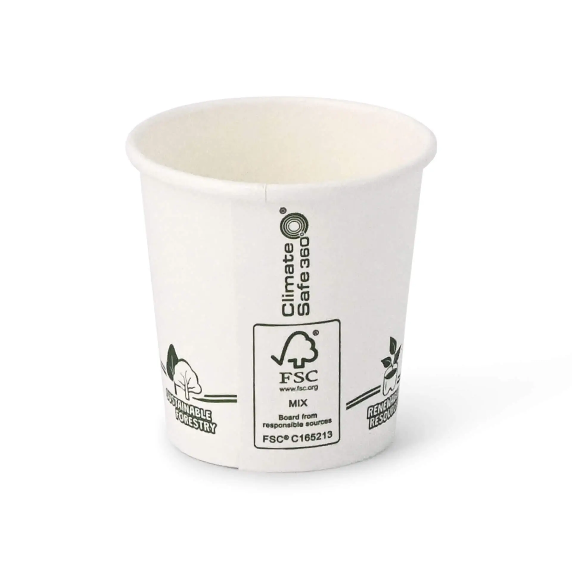 Pappbecher 100 ml / 4 oz, Ø 62 mm, "EcoUp©"- Icons
