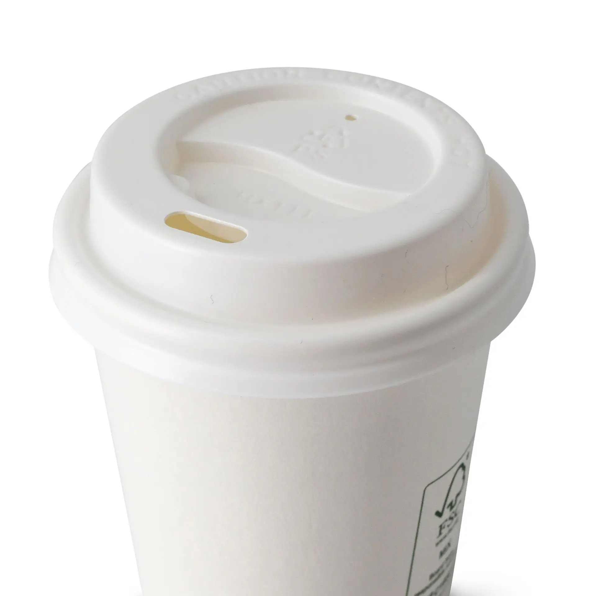 PS lid Ø 62 mm, white, drinking hole