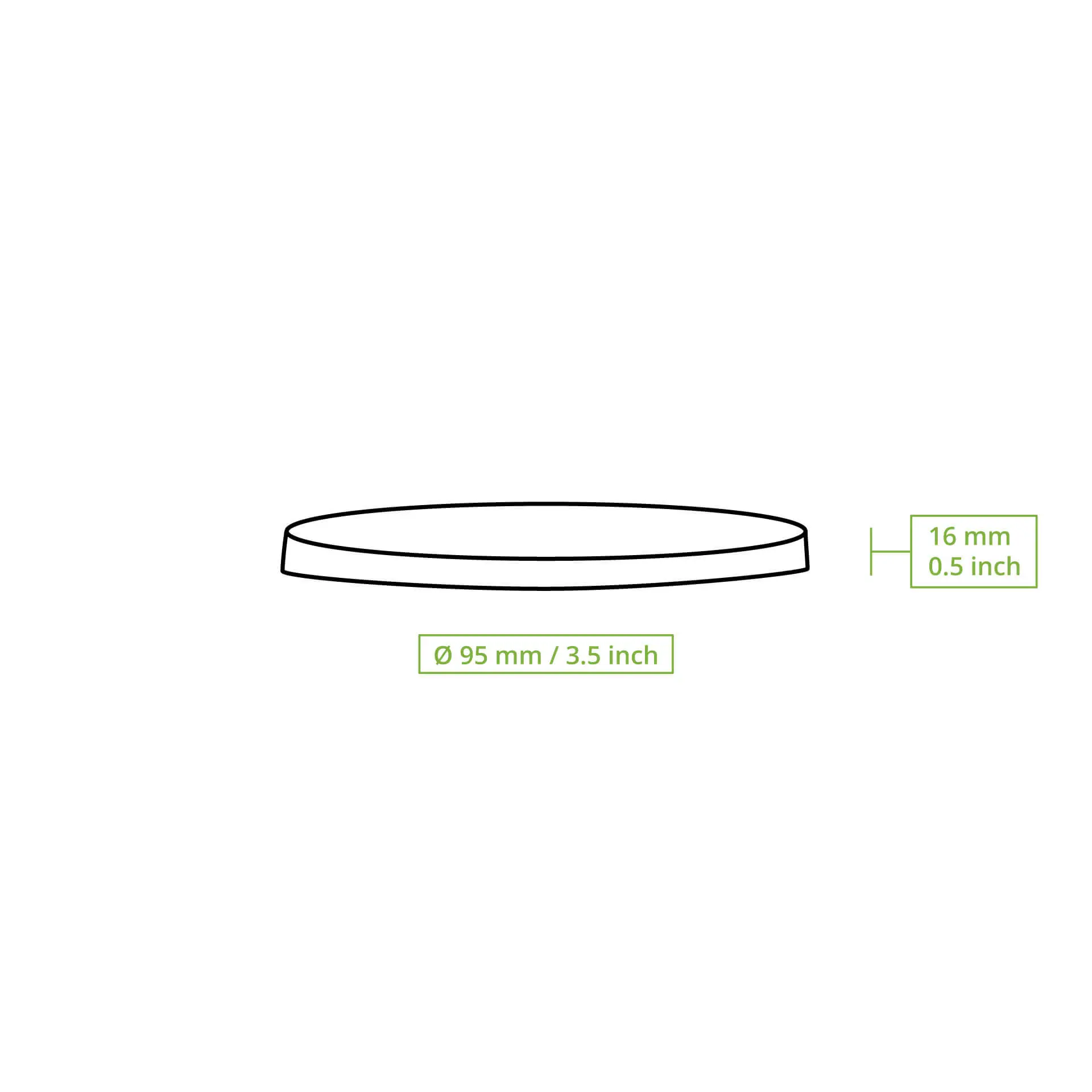 Cardboard membrane lids Ø (coated) 95 mm, brown (for soup containers)