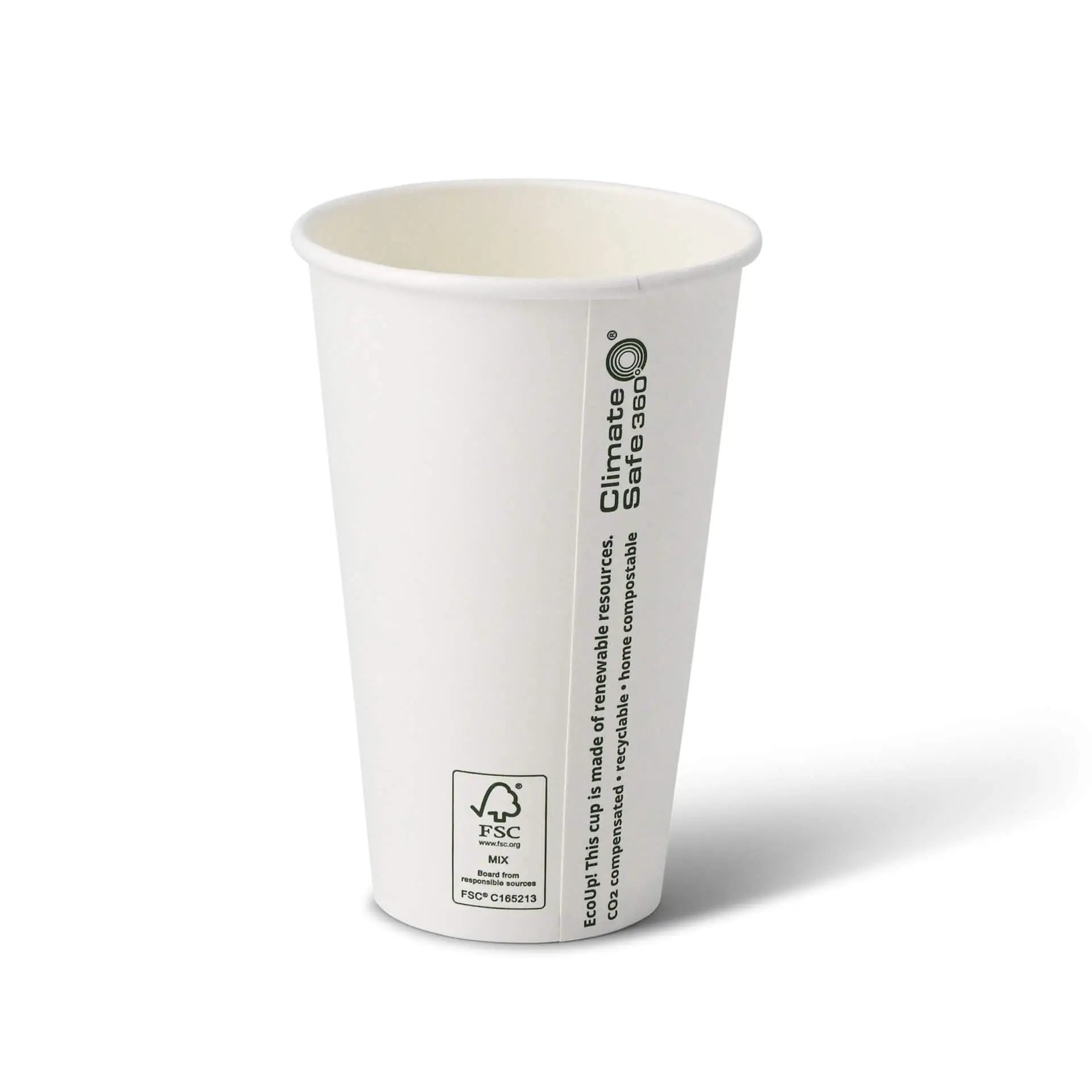 Pappbecher 400 ml / 16 oz, Ø 90 mm, weiß