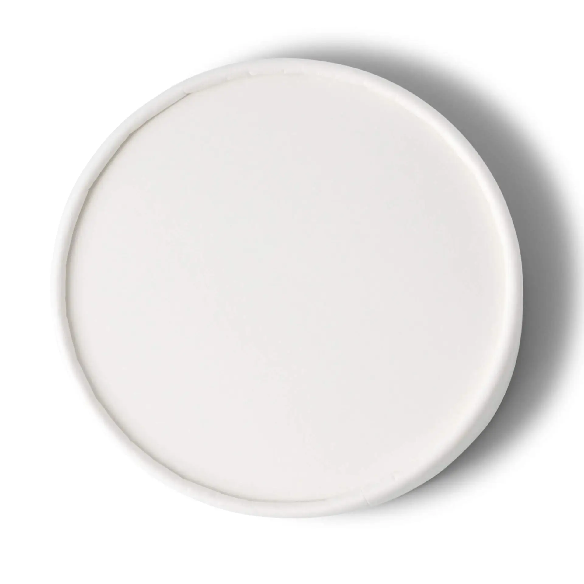 Cardboard lid with membrane (coated) Ø 150 mm, white, round (for paper bowls)
