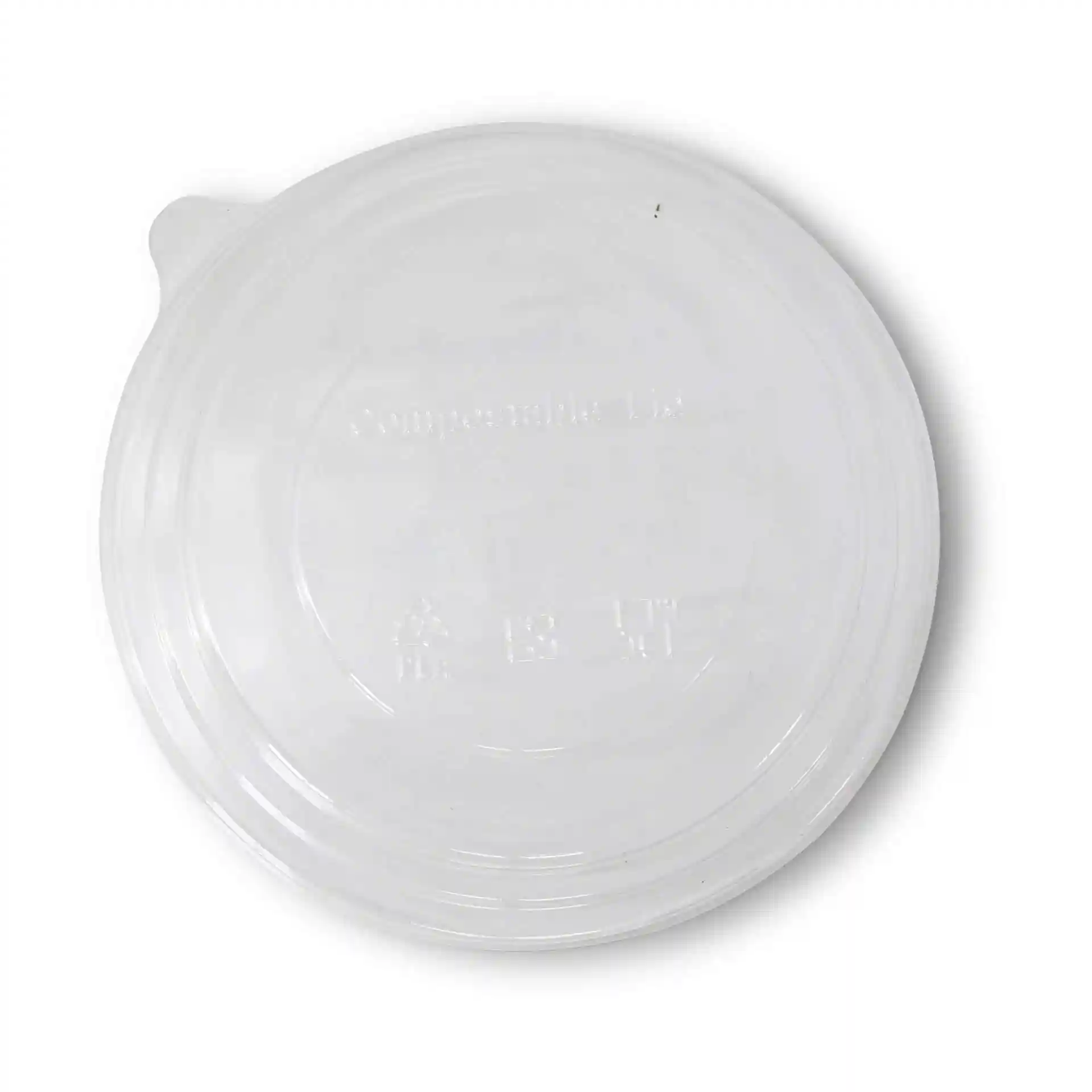 Transparenter PLA-Deckel mit einem Durchmesser von 150 mm und einer Höhe von 20 mm.