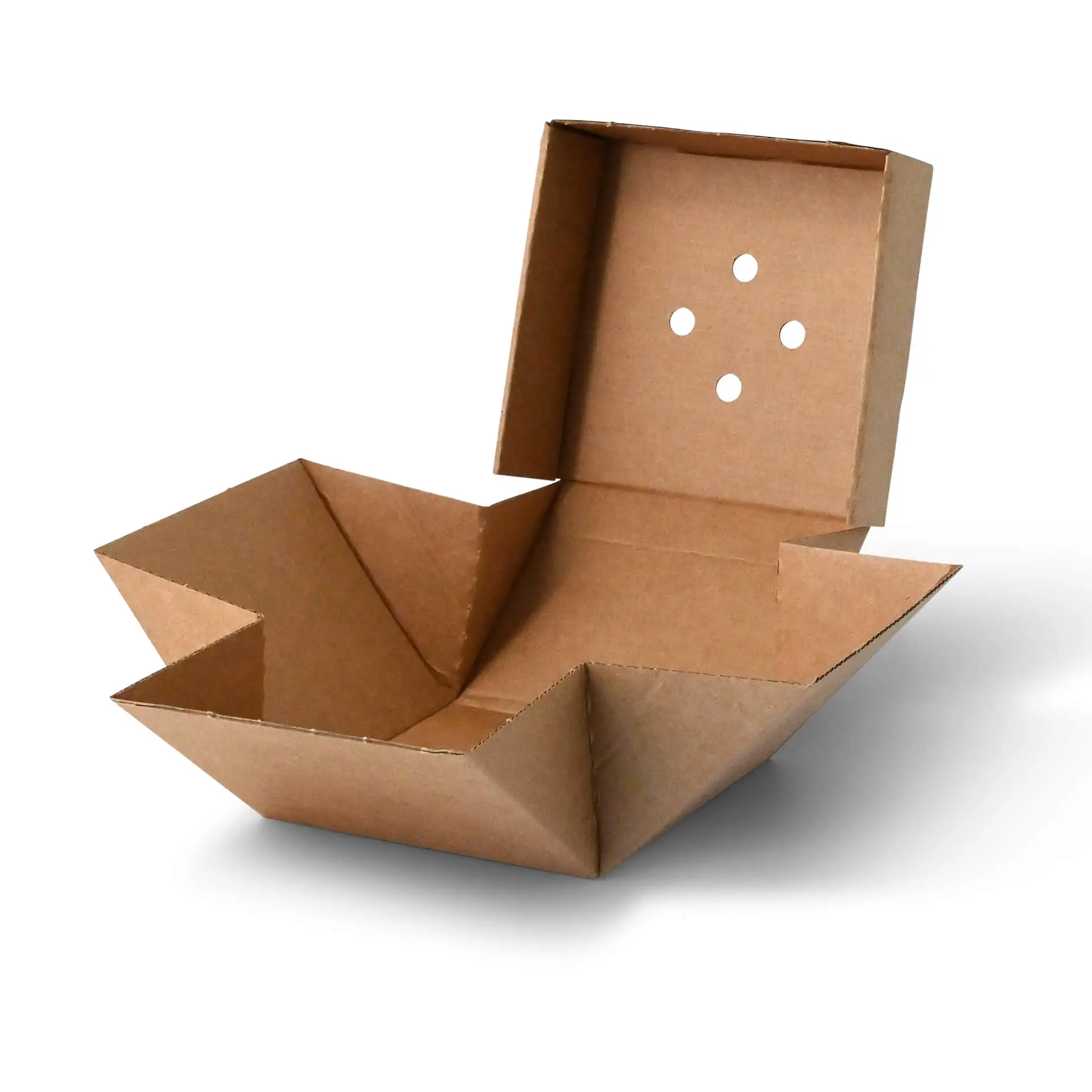 Burger box 13 x 13 x 10 cm, kraft board, foldable