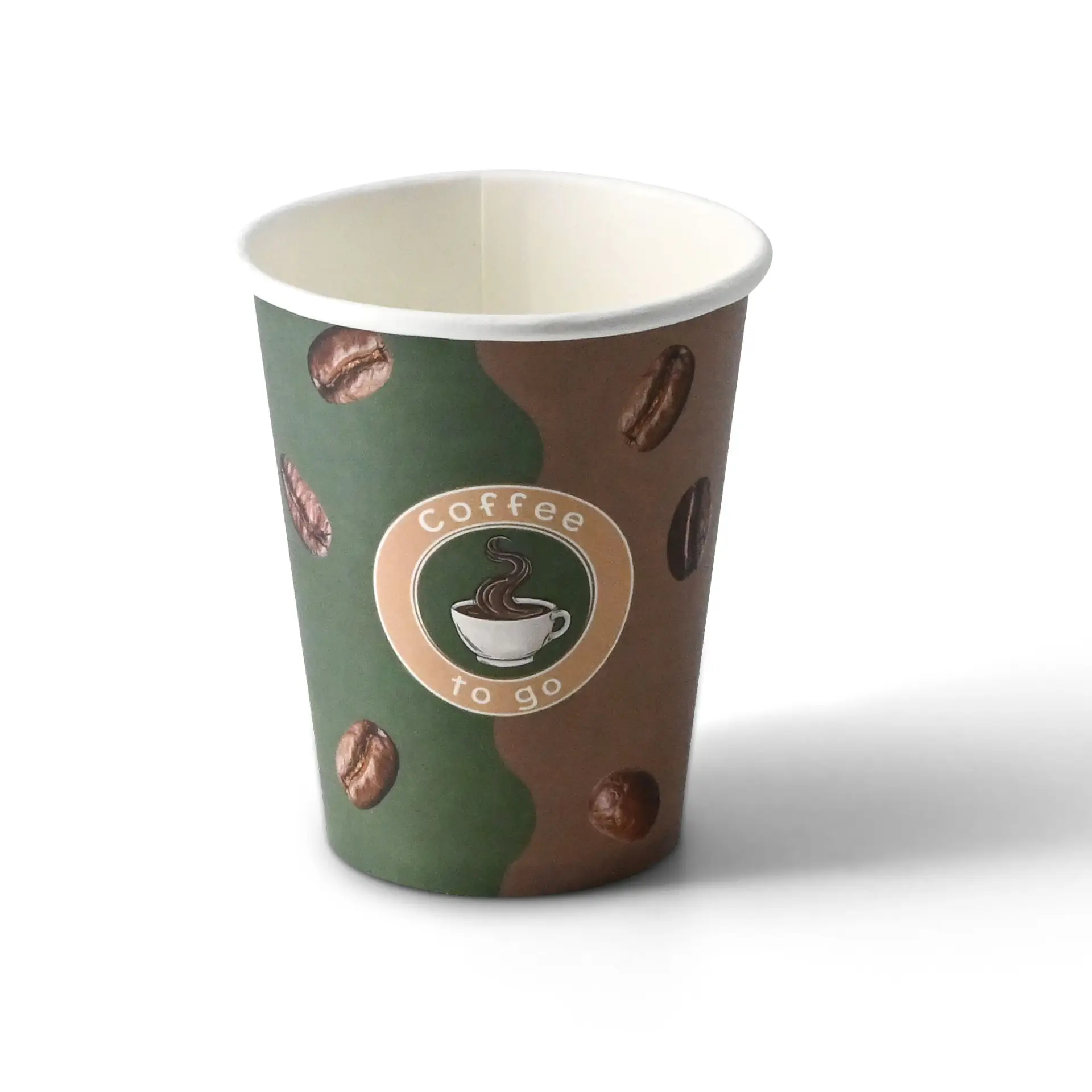 8 oz Paper cup printed with "Coffee" (coated), Ø 80 mm con10022-01-0-pappbecher-bedruckt-kaffee-beschichtet-200-ml-8-oz-80-mm-weiss-2