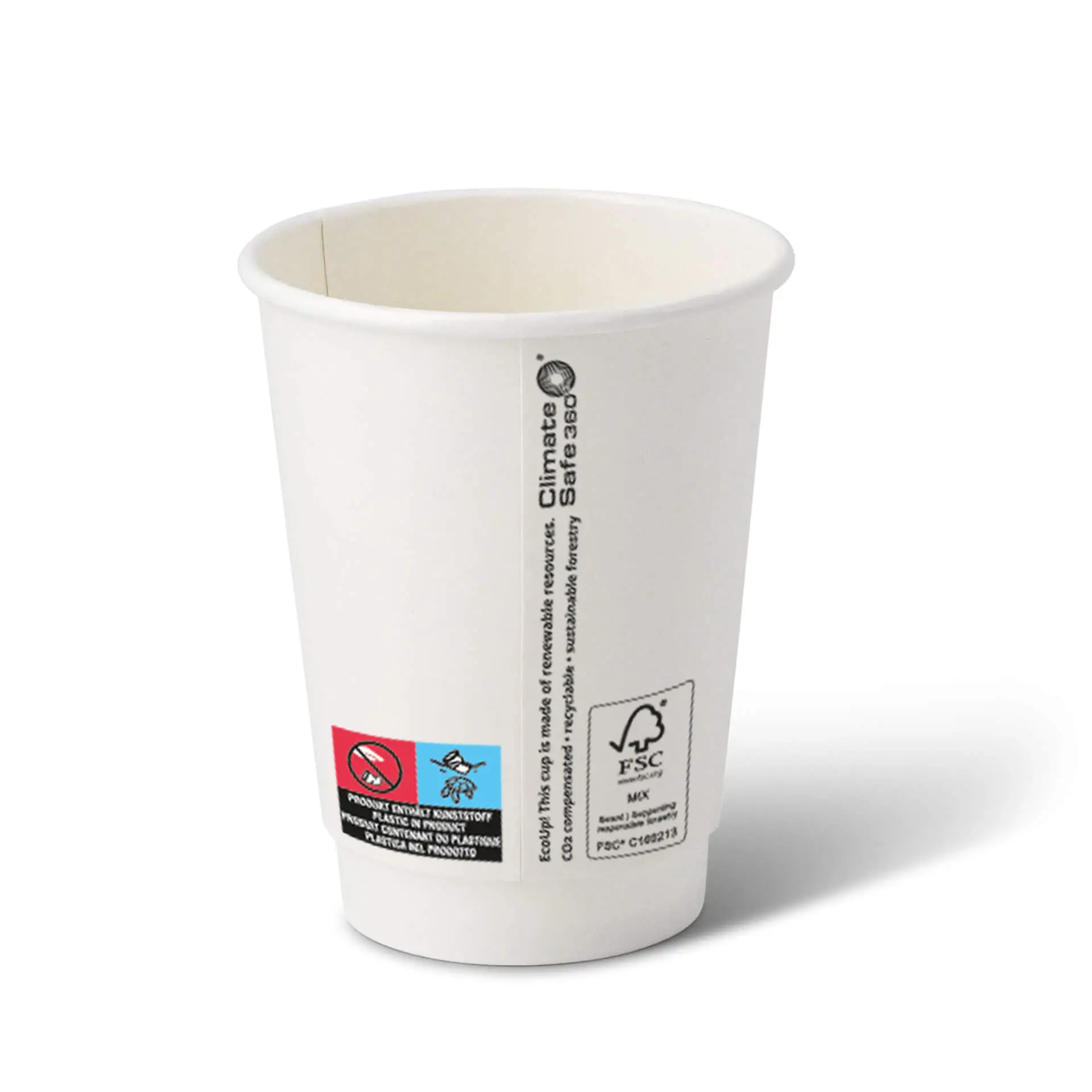 12 oz Take away coffee cups (coated), double-walled, Ø 90 mm, white con10004-01-1-coffee-to-go-becher-aus-pappe-beschichtet-doppelwandig-300-ml-12-oz-90-mm-weiss-2