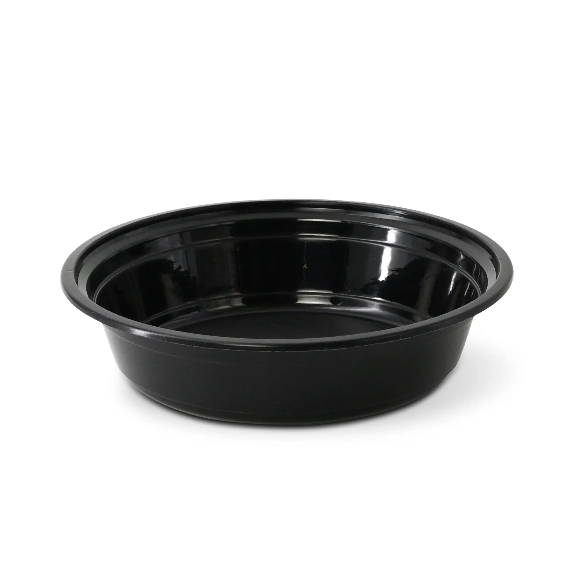 Reusable plate made of PP 700 ml, round, black