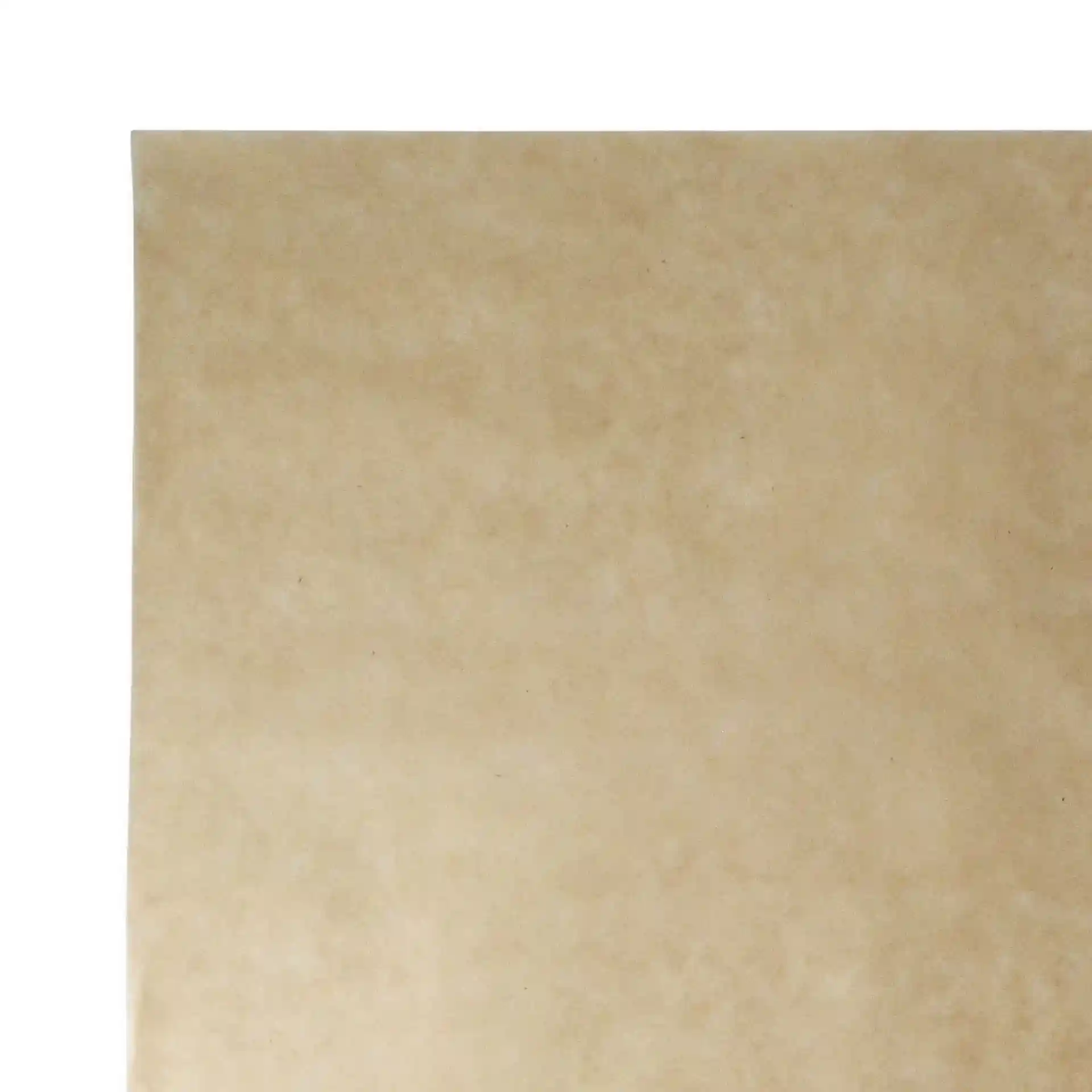 Brown kraft food wrapping paper sheet measuring 43 x 33 cm on a plain background.