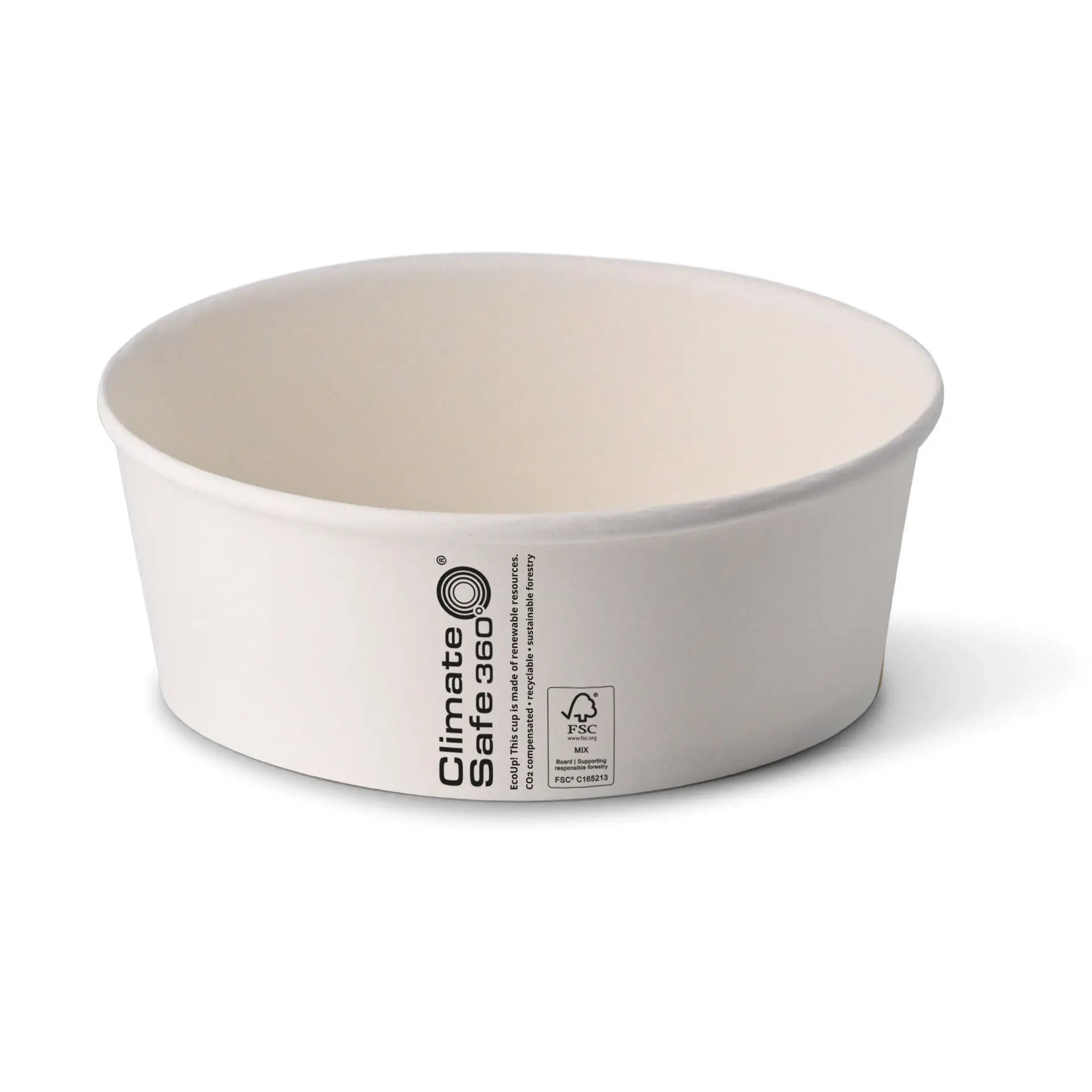 Paper bowls (coated) / Salad bowls 1000 ml, Ø 185 mm, white, round (1300 ml max. volume)