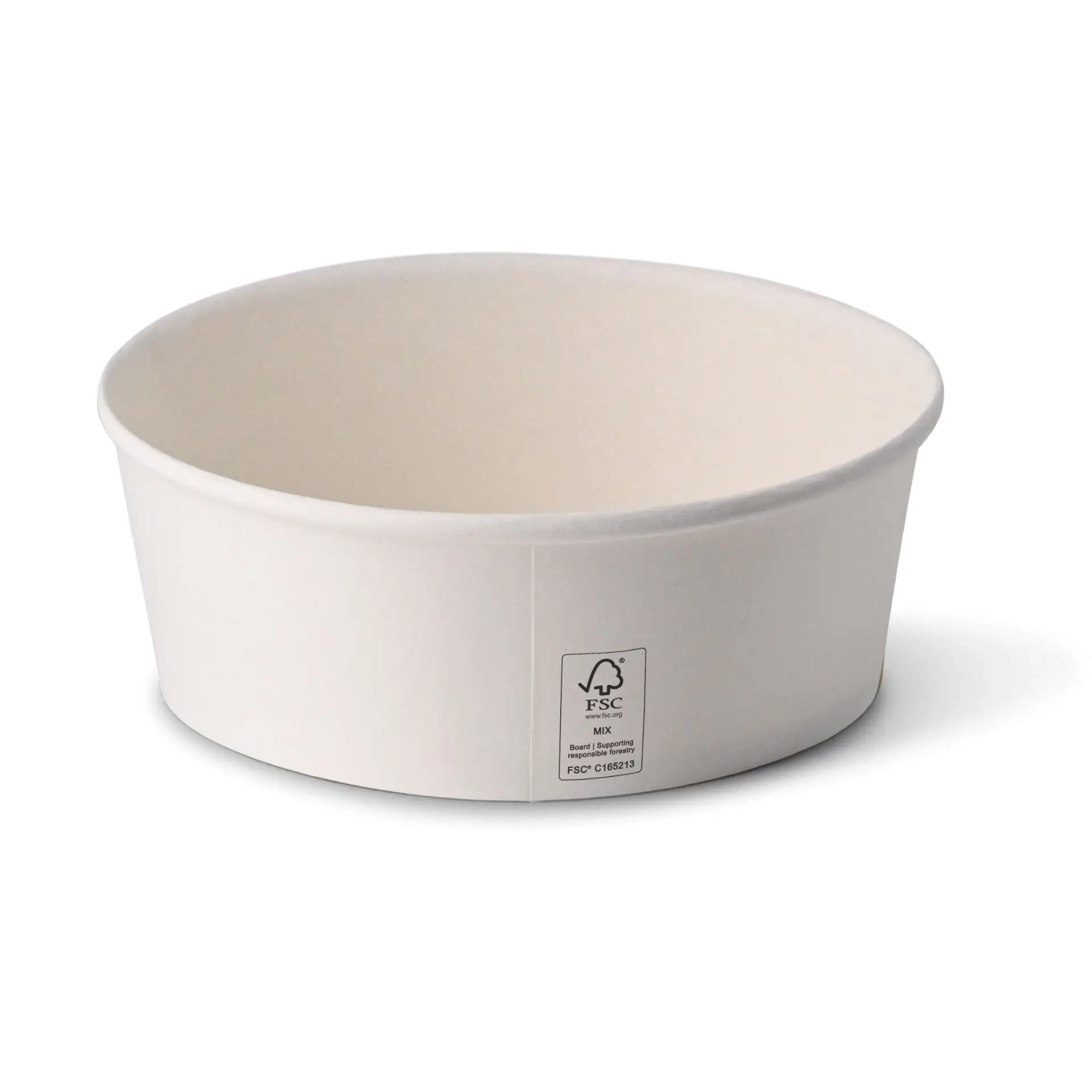 Kartonschalen (beschichtet) / Salatschalen 1000 ml, Ø 185 mm, weiß, rund (1300 ml max. Volumen)