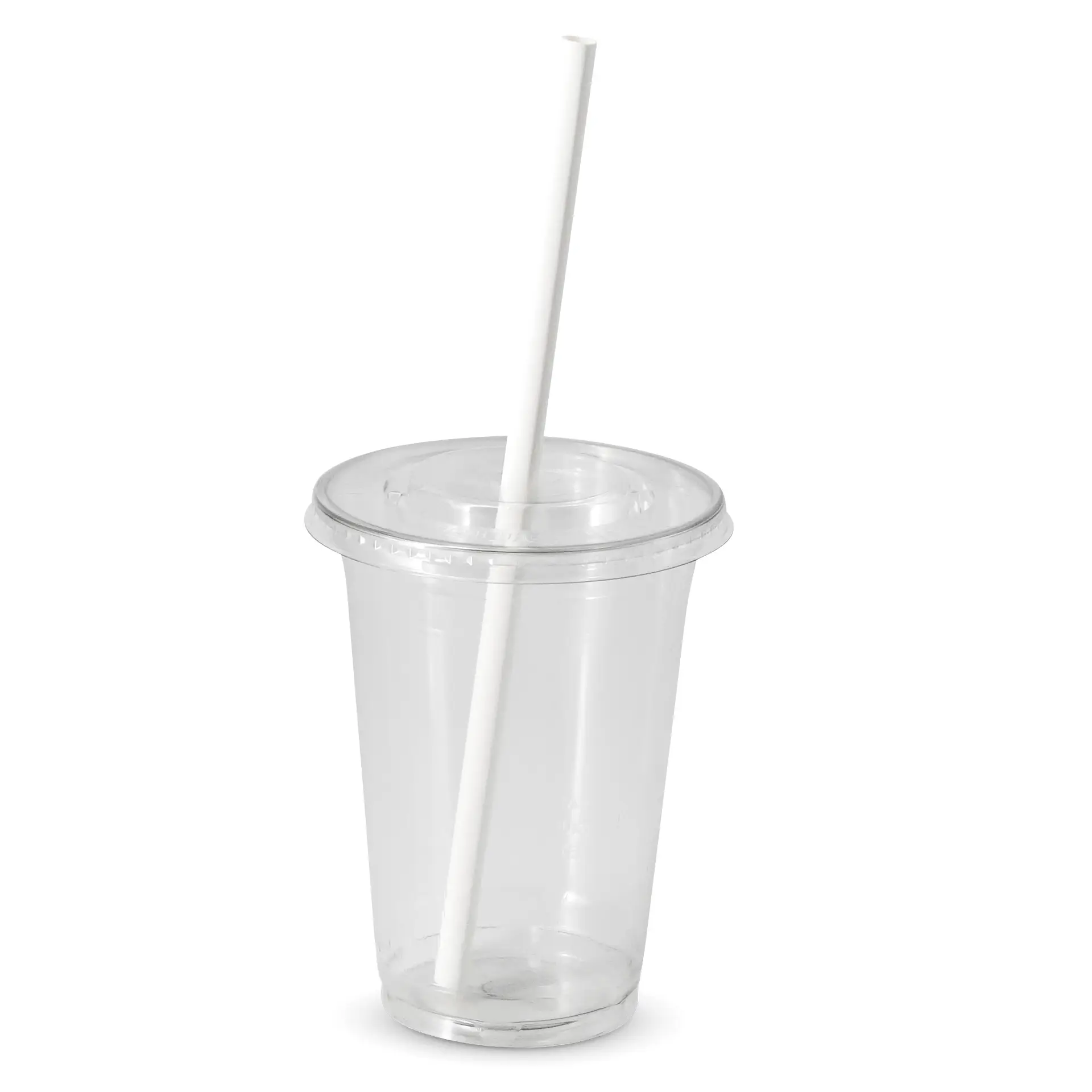 Jumbo Trinkhalm 23 cm, Ø 0,8 cm, weiß, vertikal gerollt