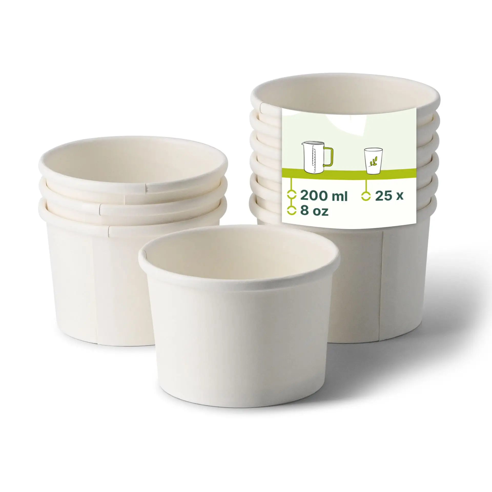 Suppenbecher to go aus Karton (Premium) 200 ml, Ø 90 mm, weiß Suppenbecher to go aus Karton (Premium) 200 ml, Ø 90 mm, weiß