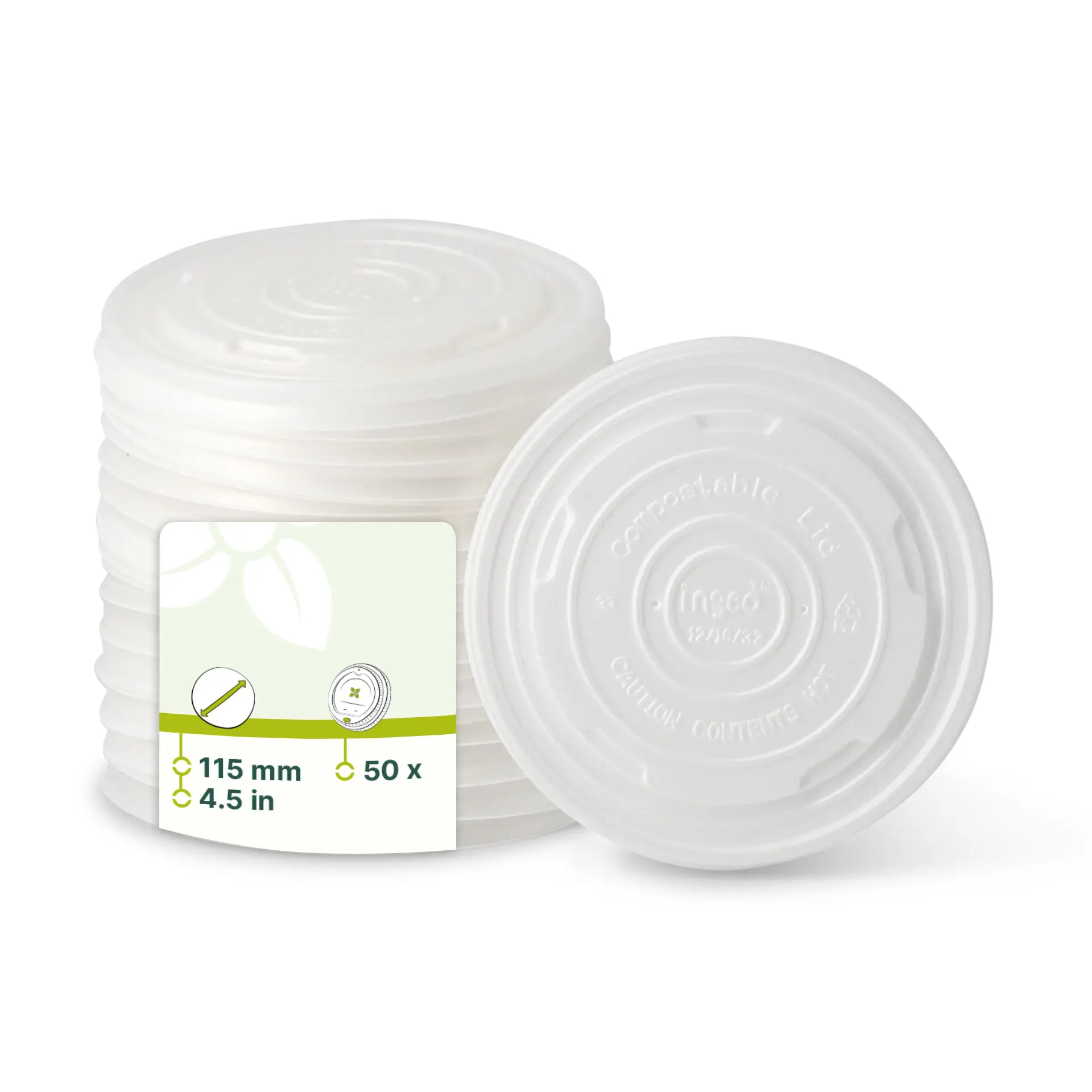 CPLA Flat Lids Ø 115 mm, white, for Universal Cups dfc036701-cpla-flachdeckel-115-mm-weiss-f-universal-becher