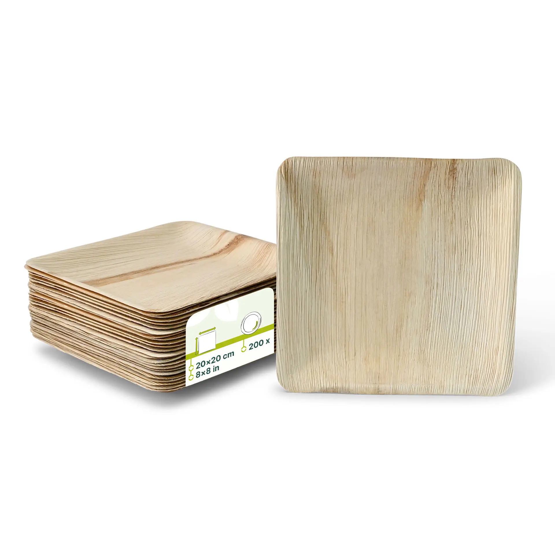 Palm leaf plates "Palmware®" 20 x 20 cm, square Palm leaf plates "Palmware®" 20 x 20 cm, square