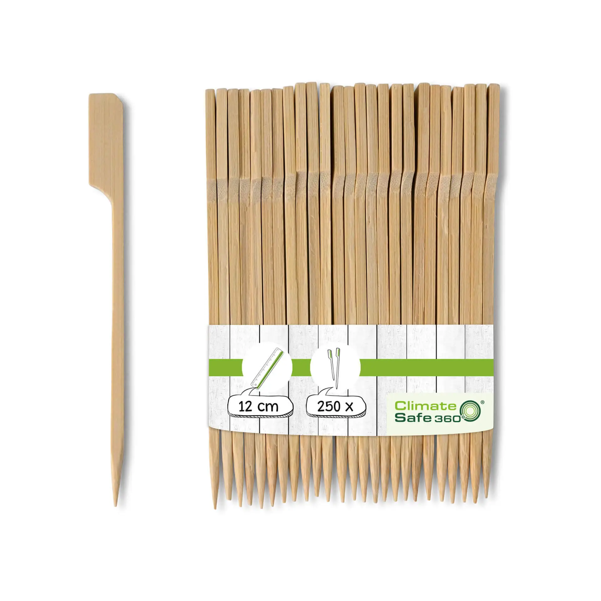 Flaggenspieße aus Bambus, 12 cm, unbehandelt Flaggenspieße aus Bambus, 12 cm, unbehandelt