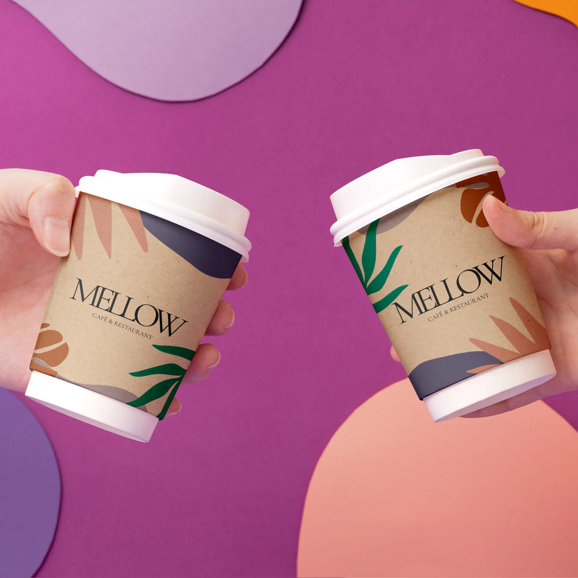 Custom Printed Paper Cups (Double-Walled) 200 ml / 8 oz, double-walled, brown / white, matt, PE coating Custom Printed Paper Cups (Double-Walled) 200 ml / 8 oz, double-walled, brown / white, matt, PE coating