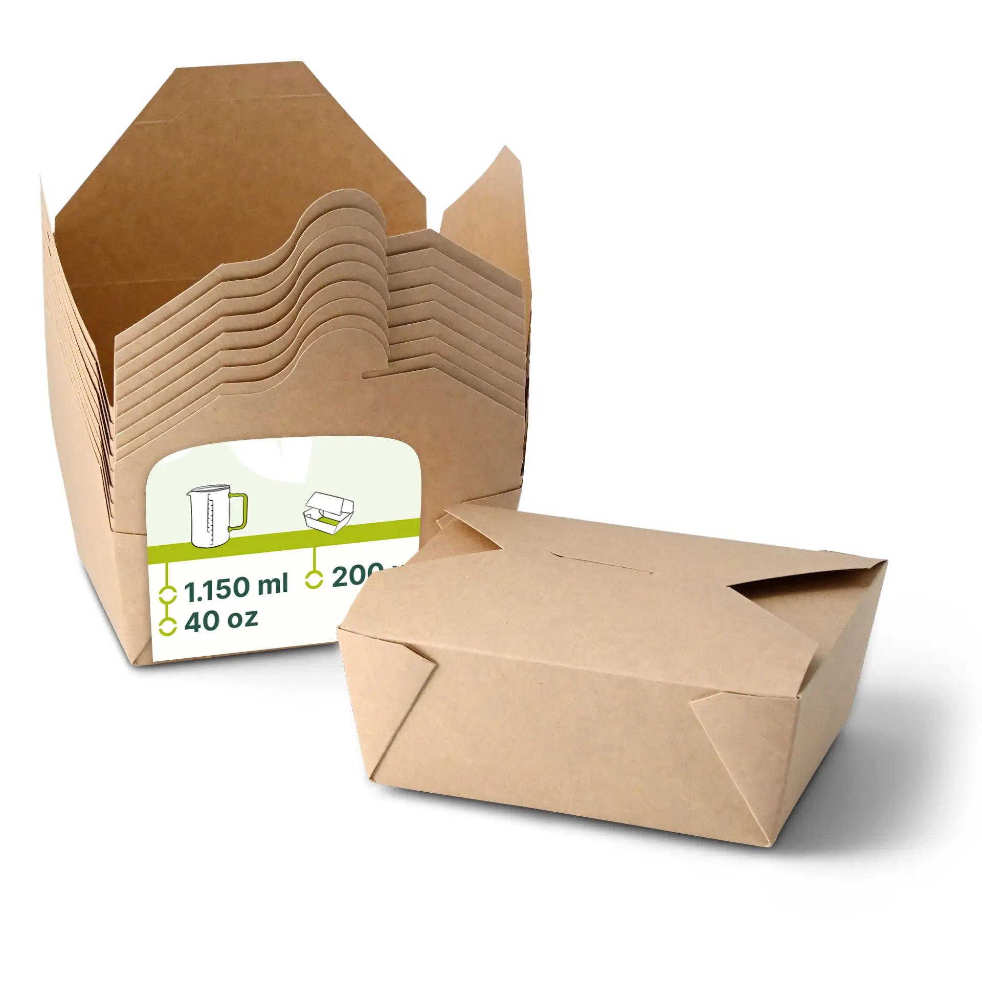 Cardboard box (coated) 1150 ml, kraft