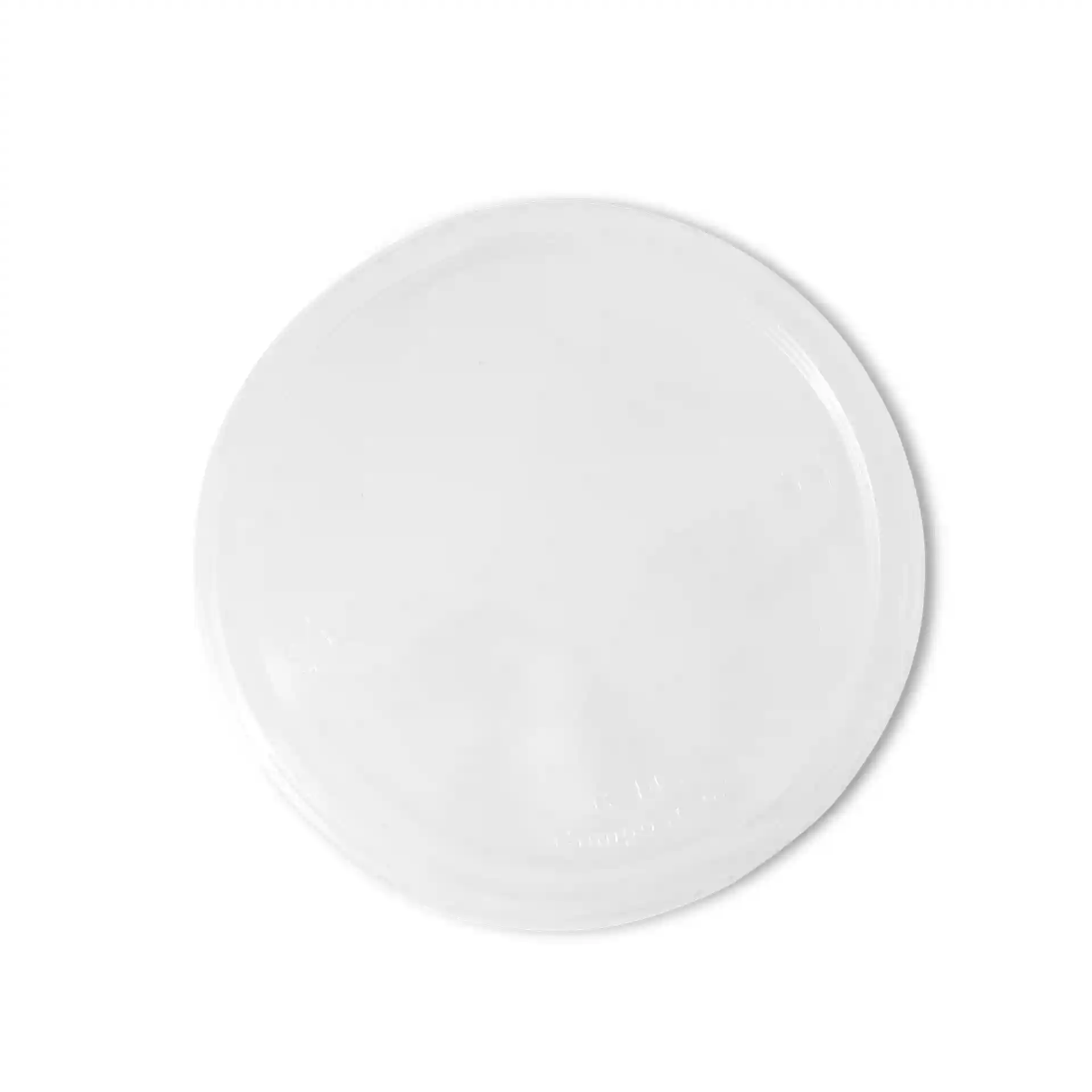 Transparenter runder Deckel für Becher, mit einem Durchmesser von 143 mm.