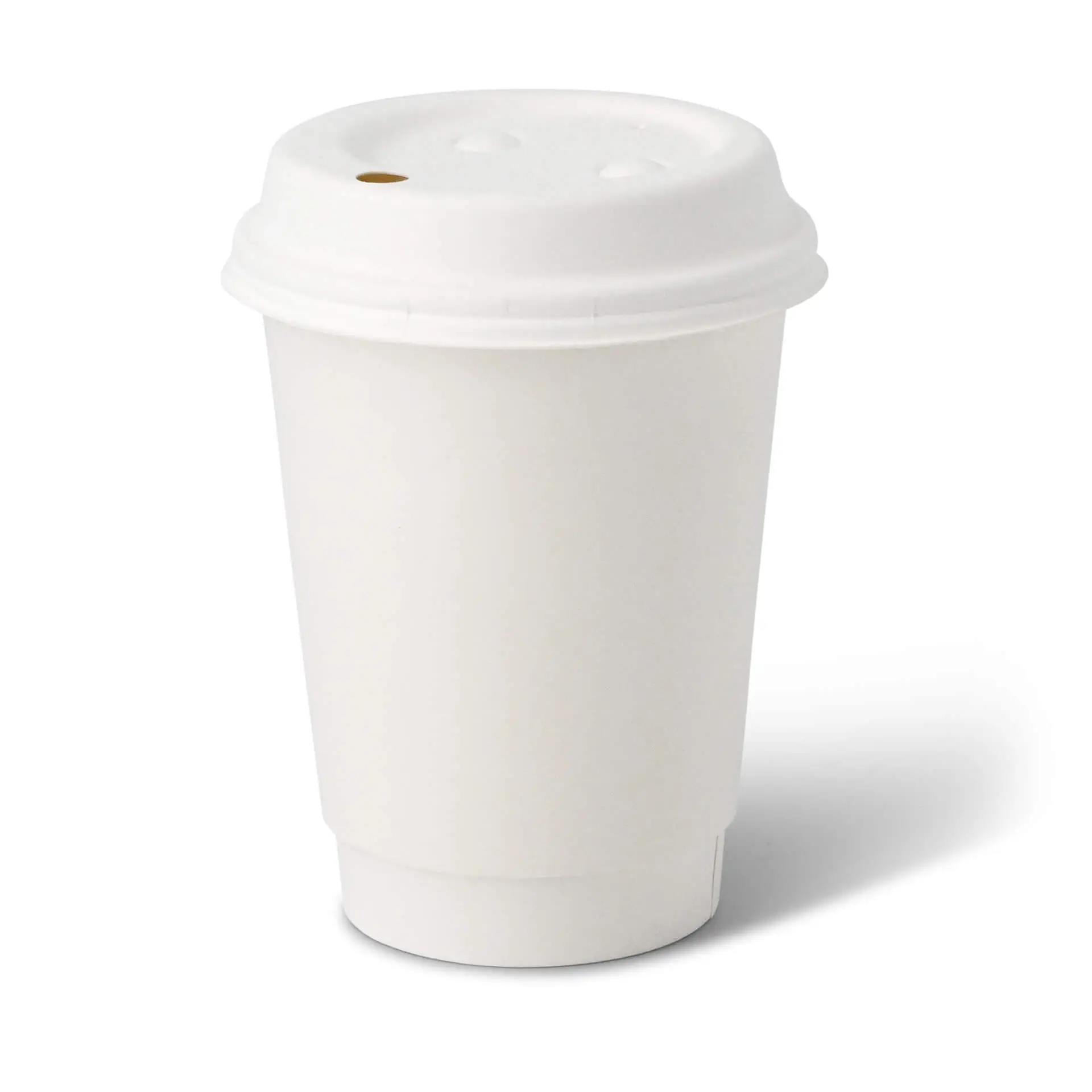 Kaffee to go Becher aus Pappe, doppelwandig, 300 ml / 12 oz, Ø 90 mm, weiß
