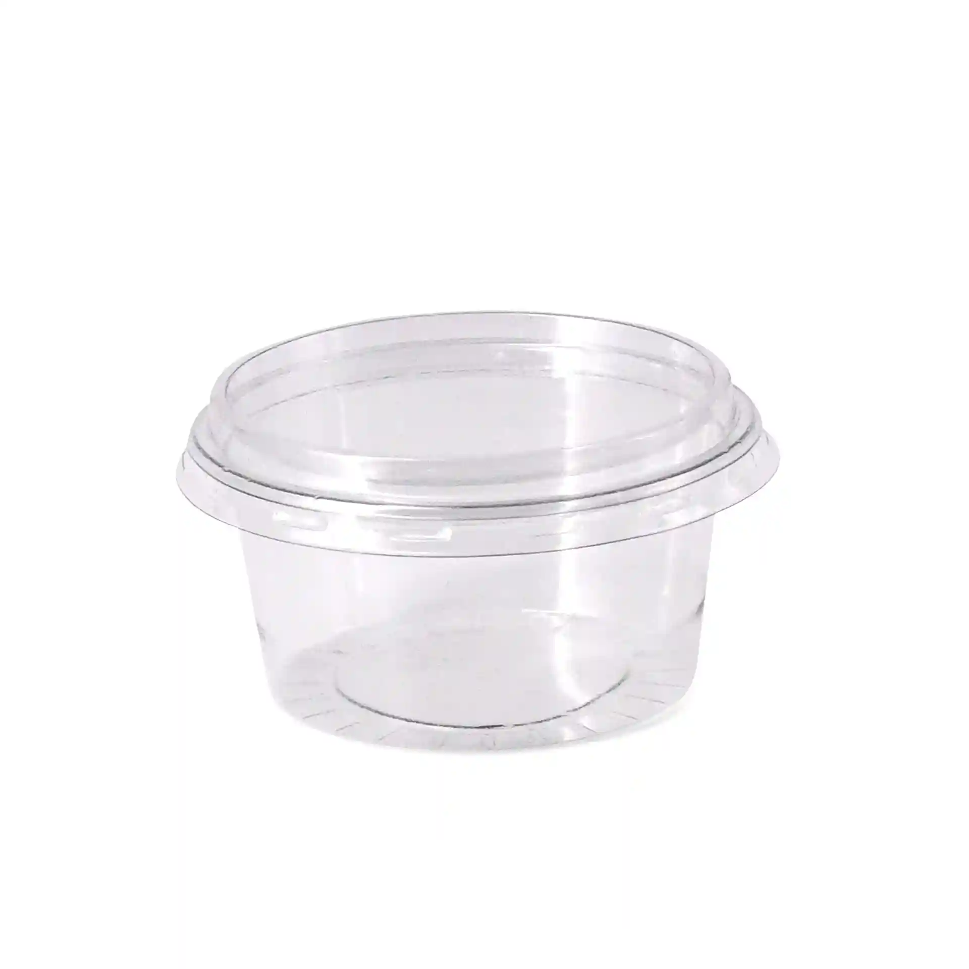 Transparent round container with a lid, measuring 68 mm in diameter and 11 mm in height.