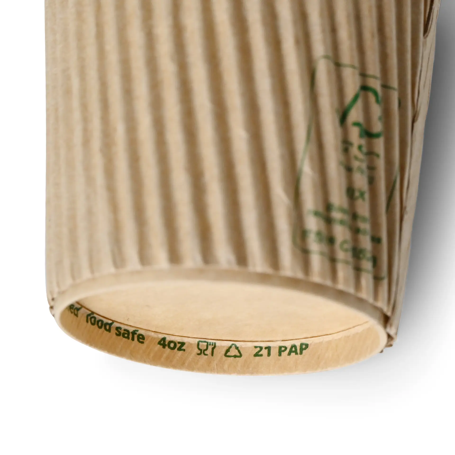 4 oz Takeaway coffee cups / Ripple cups, Ø 62 mm, kraft dhd04832-riffelbecher-kaffee-to-go-becher-100-ml-4-oz-62-mm-braun-4