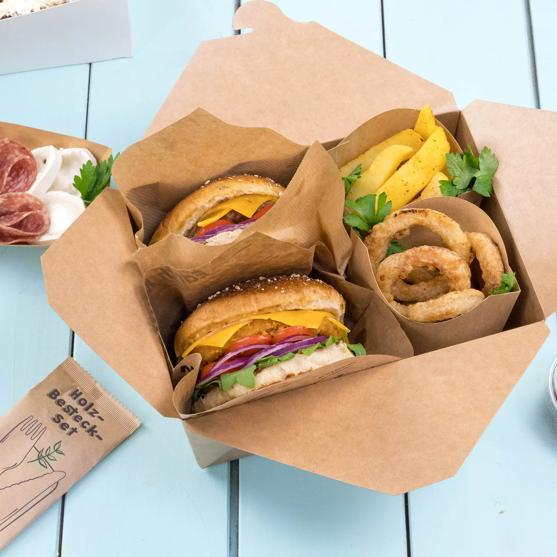 Paper snack bags 15 x 16 cm, brown, 2 sides open