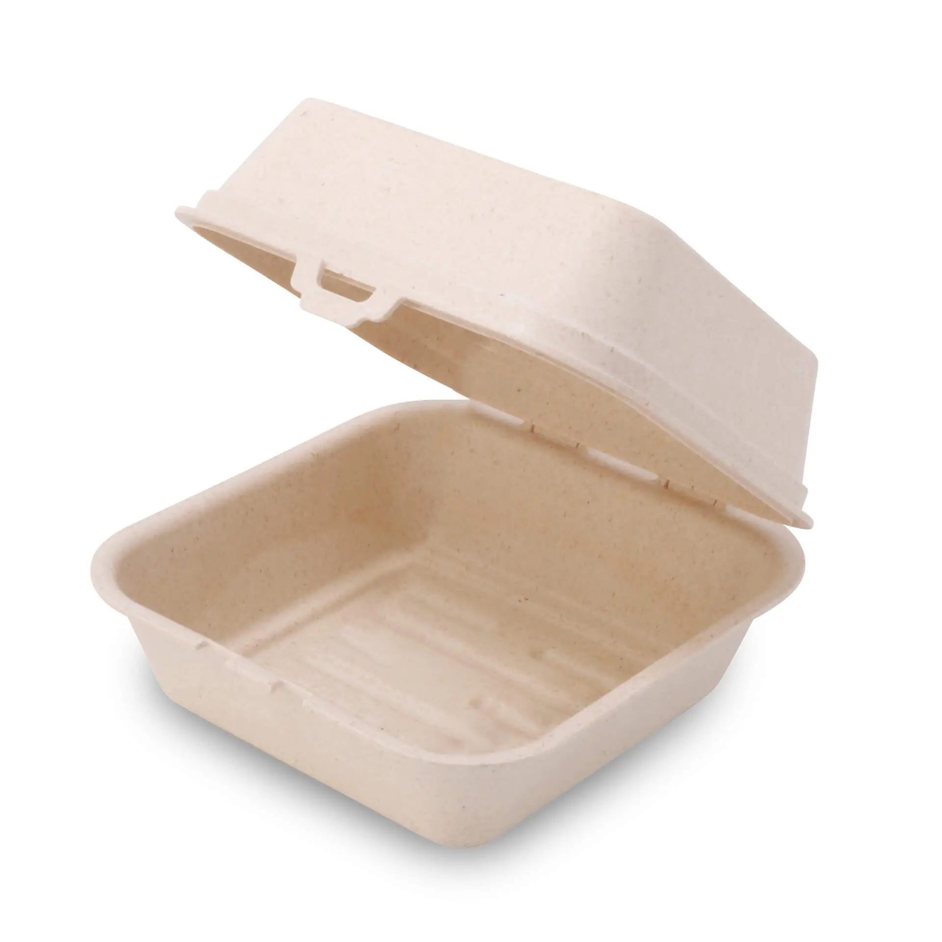 Reusable burger boxes "merways Box" 16 x 15 x 8.5 cm, cashew / creamy white Reusable burger boxes "merways Box" 16 x 15 x 8.5 cm, cashew / creamy white