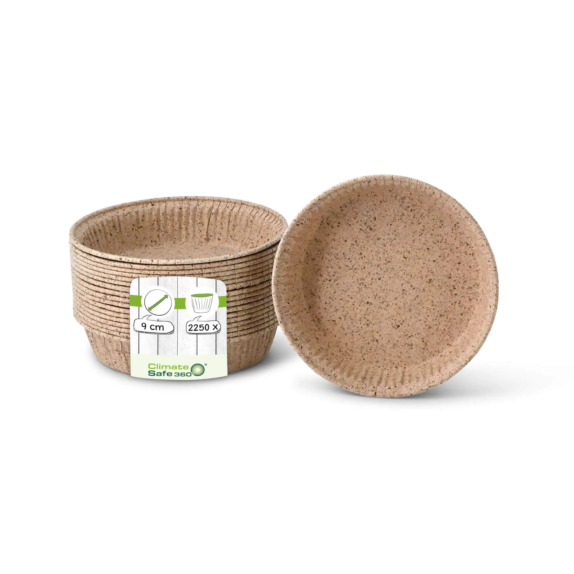Kakaopapier-Backformen ∅ 9 cm, rund, braun