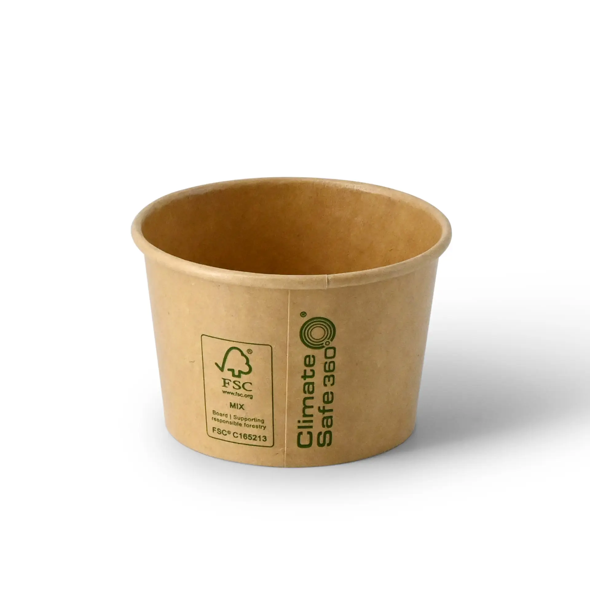 Eisbecher aus Pappe XXS, 75 ml, max. 130 ml, Ø 76 mm, braun