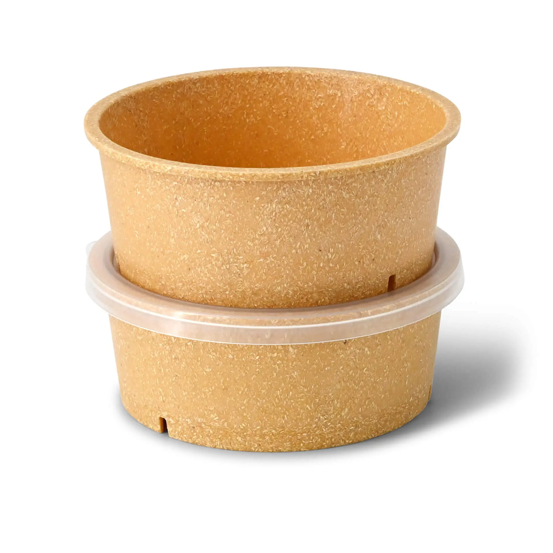 | 2 FÜR 1 | Mehrweg-Schalen "merways Bowl" 650 ml, Ø 150 mm, Karamell / braun