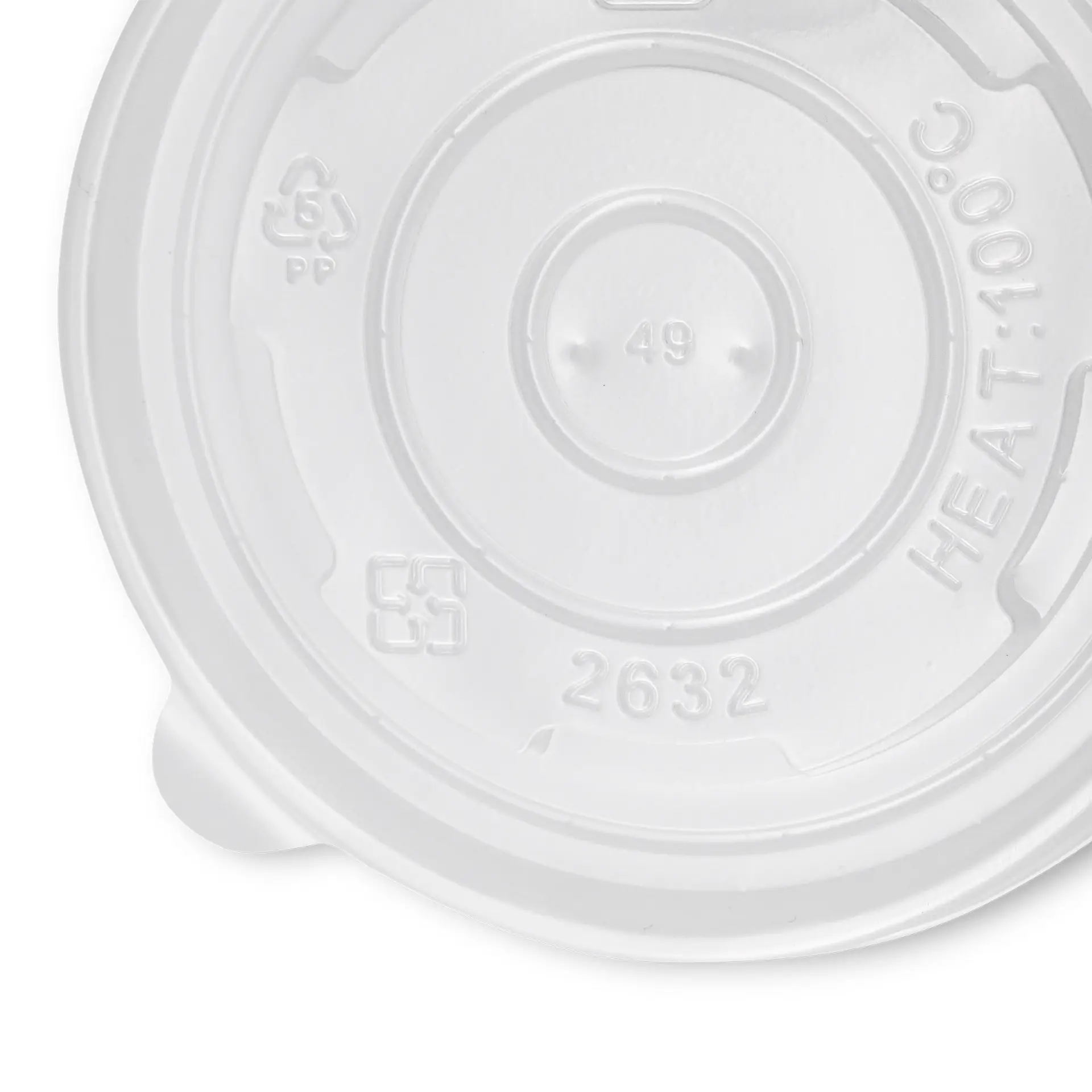 PP Flat Lids Ø 90 mm, closed (for universal cups)