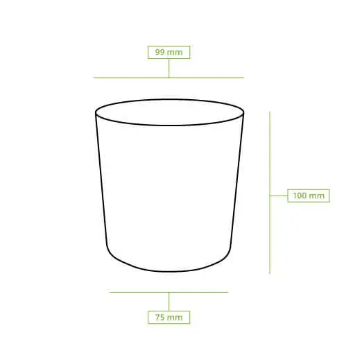 Mehrweg-Becher "merways Cup" 400 ml, Ø 95 mm, Cashew / creme-weiß